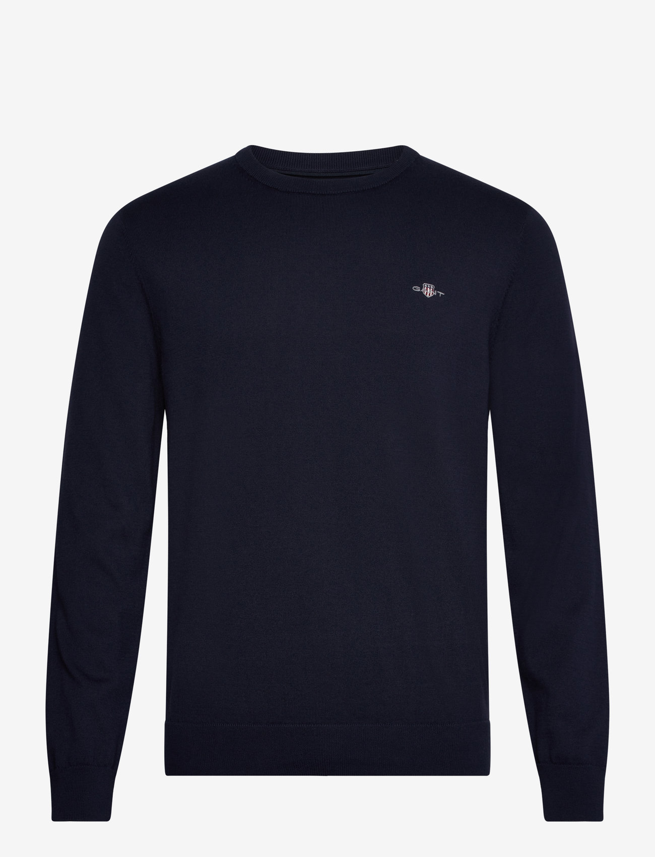 GANT - COTTON C-NECK - knitted round necks - marine - 1