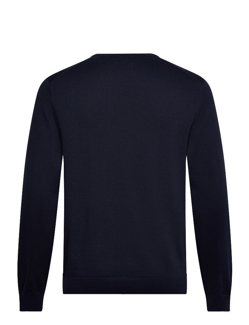 GANT - COTTON C-NECK - knitted round necks - marine - 2
