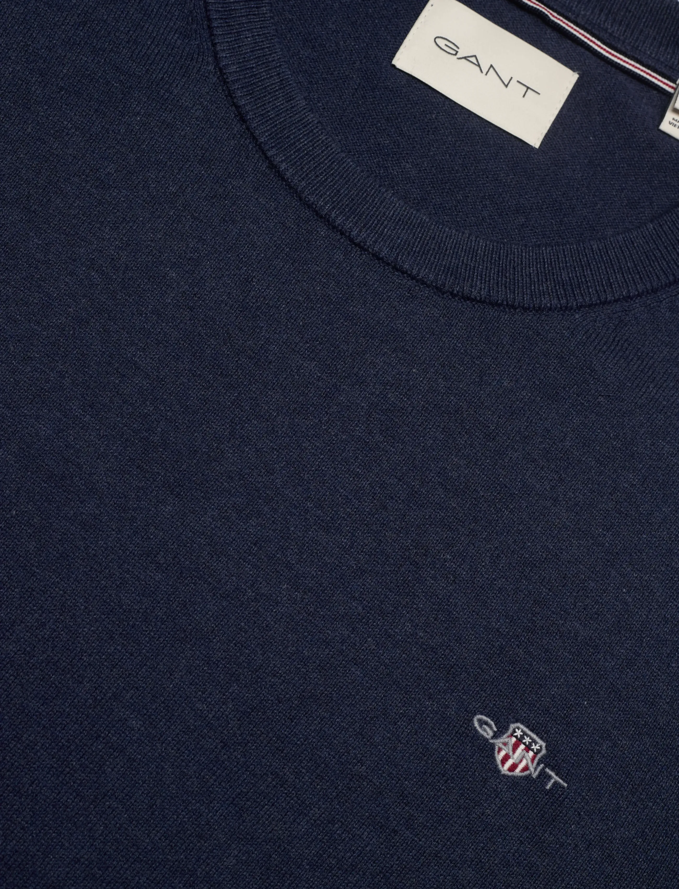 Gant - SHIELD COTTON C-NECK - trøjer - dark jeansblue melange - 2