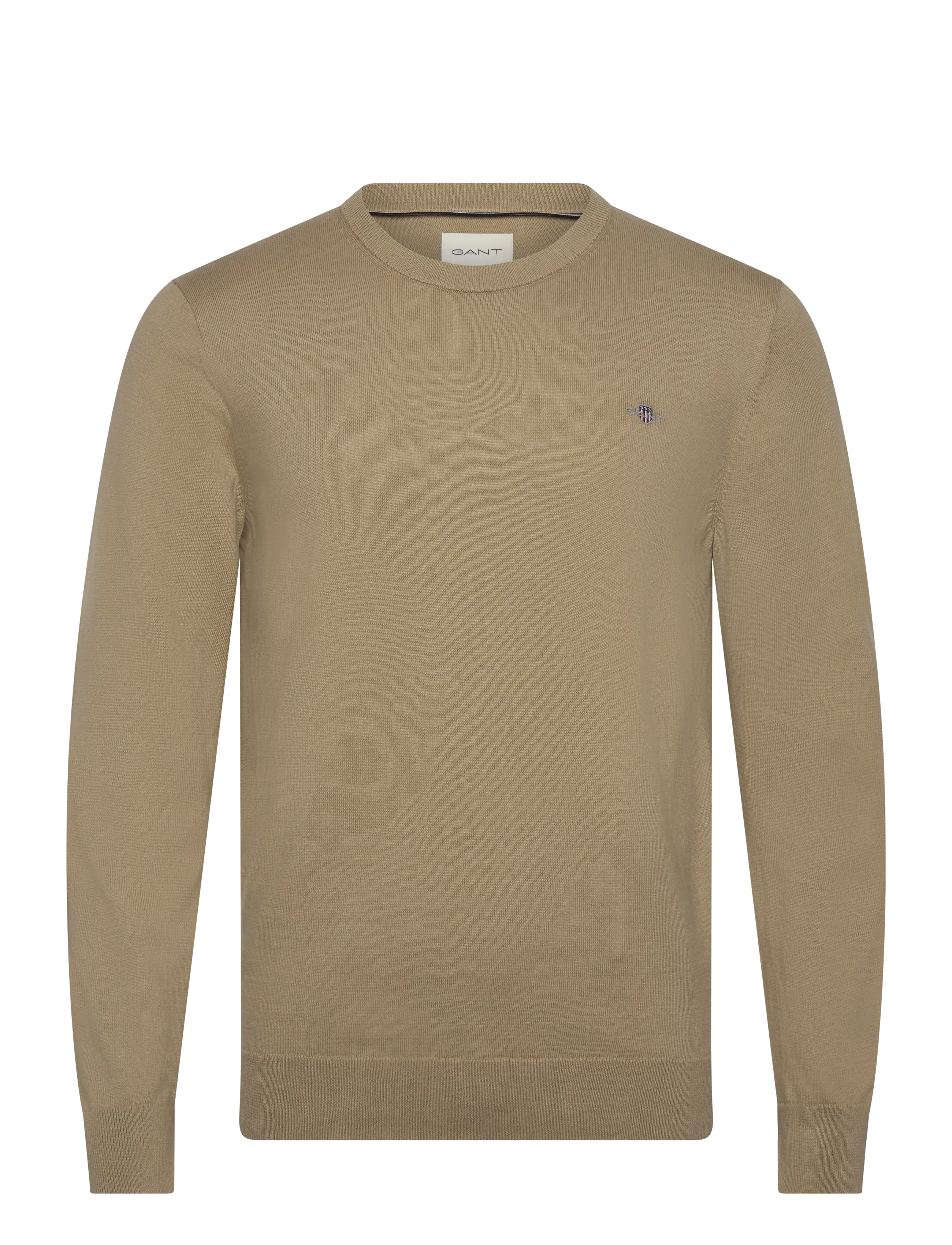 Gant SHIELD COTTON C-NECK - GANT - DRIED KHAKI / khaki/green