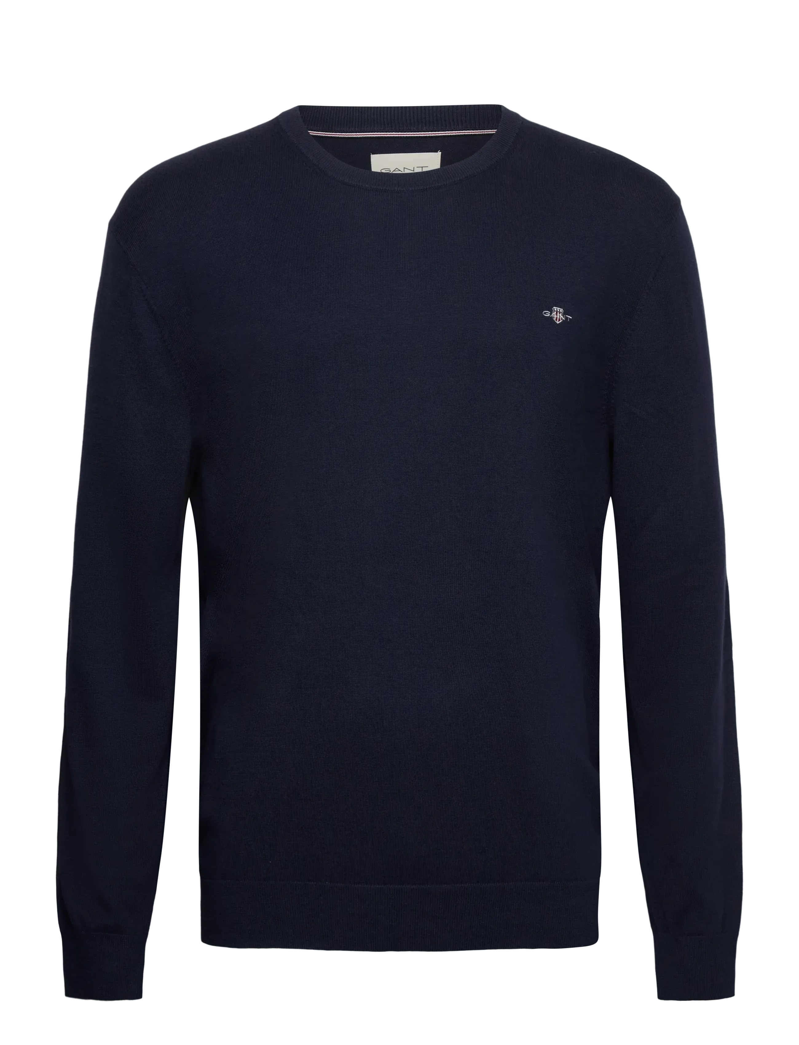 Gant SHIELD COTTON C-NECK - Stickat - MARINE / navy