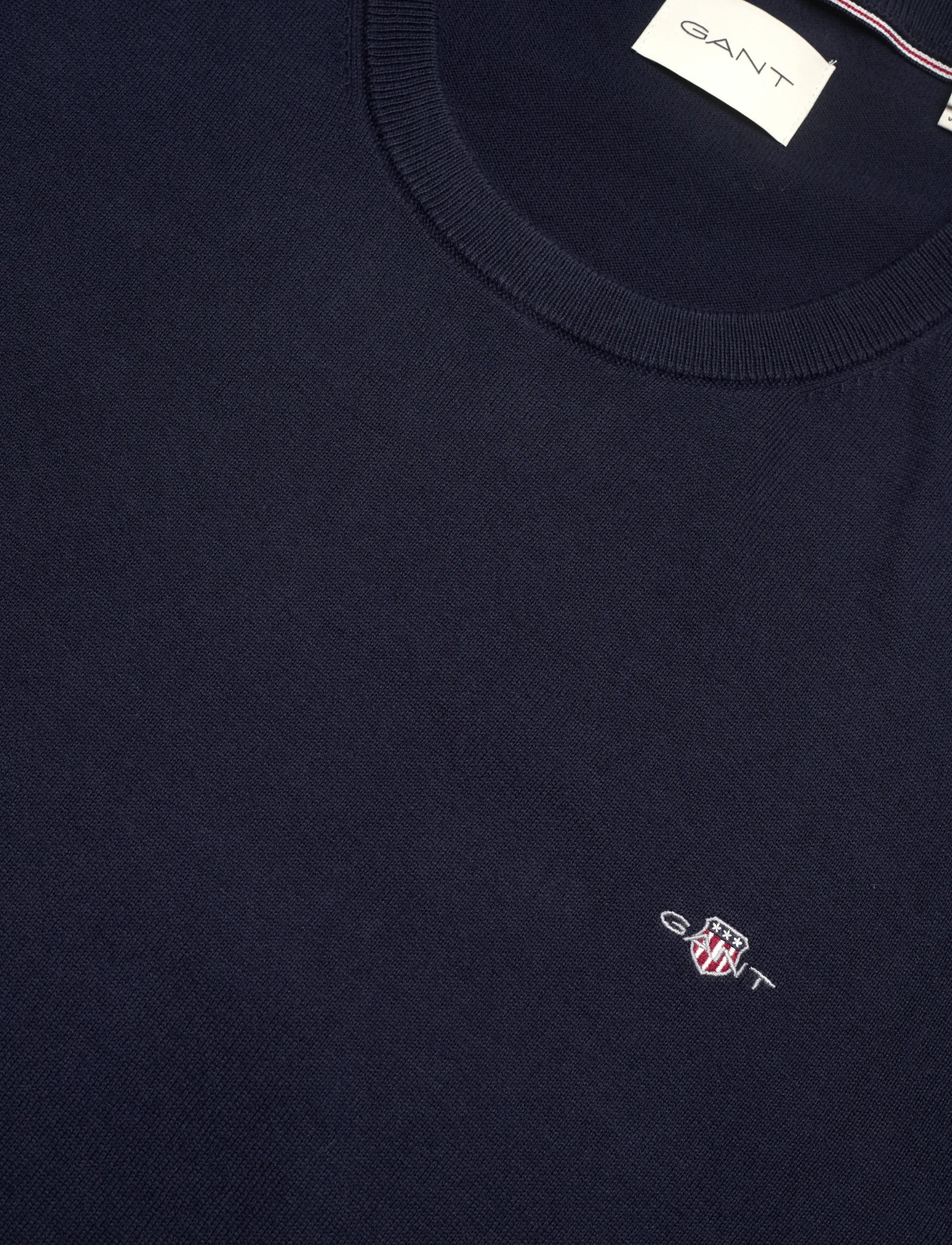 Gant - SHIELD COTTON C-NECK - tavalised kudumid - marine - 2