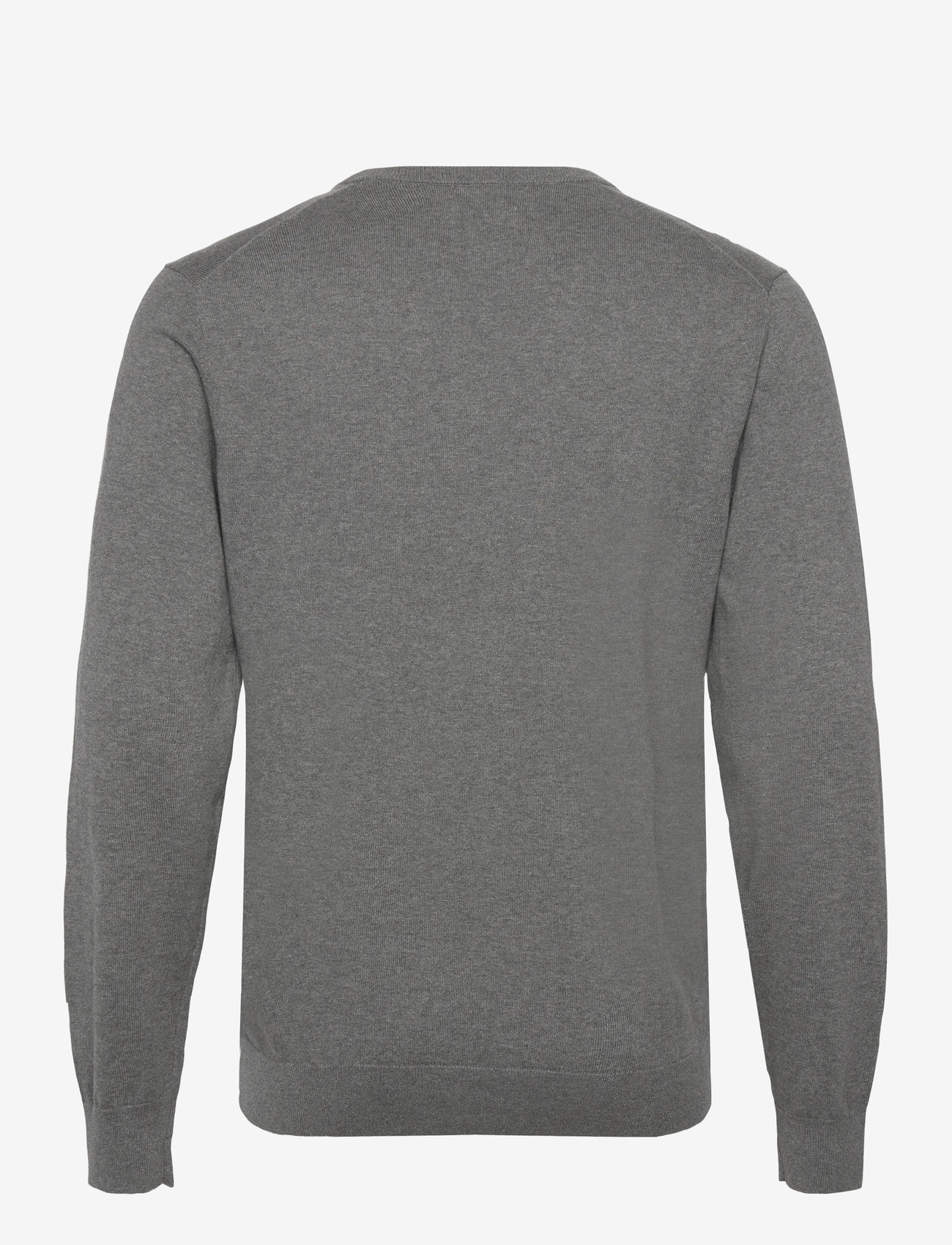 GANT - SHIELD COTTON V-NECK - höstkläder - dark grey melange - 1
