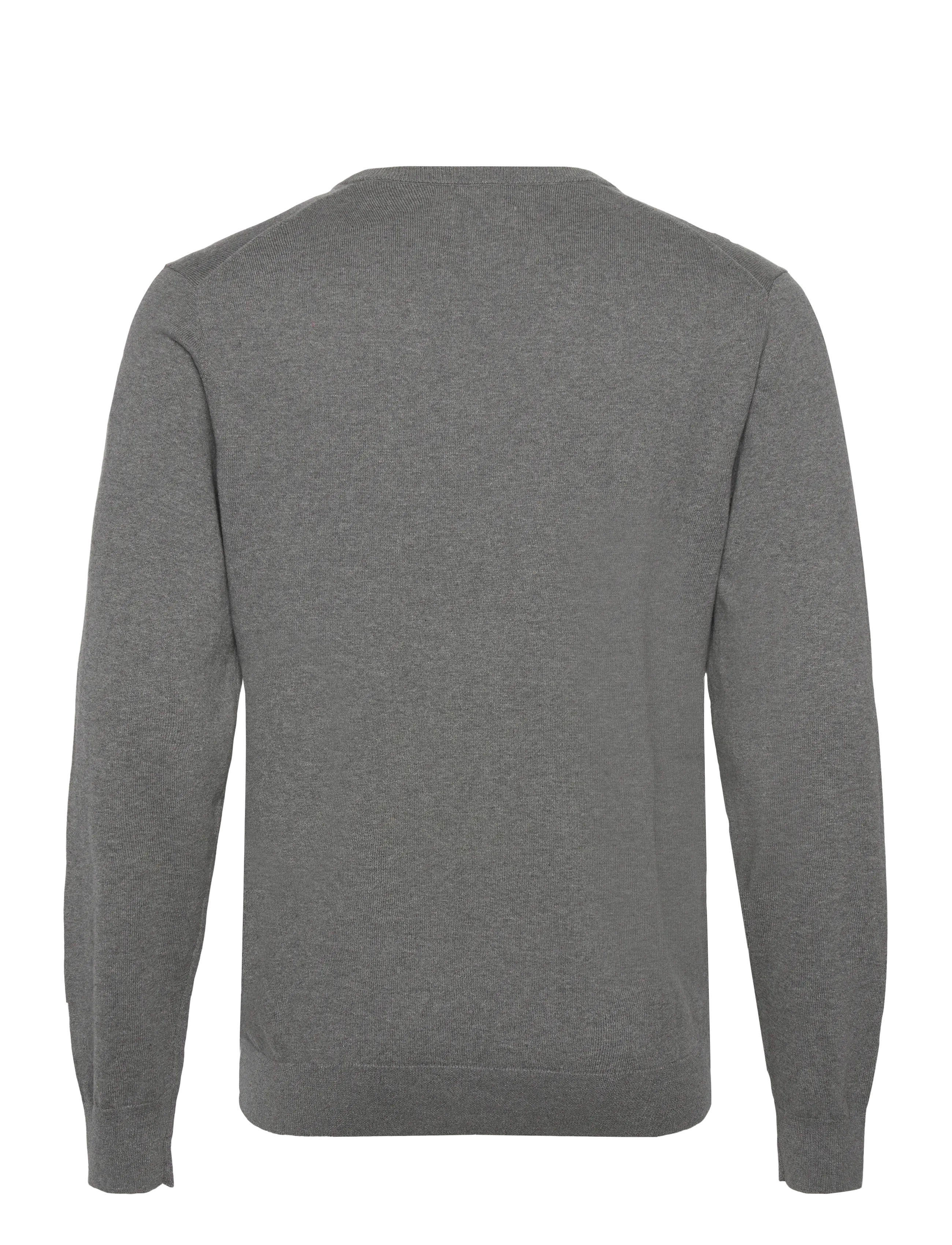 Gant - SHIELD COTTON V-NECK - trøjer - dark grey melange - 1