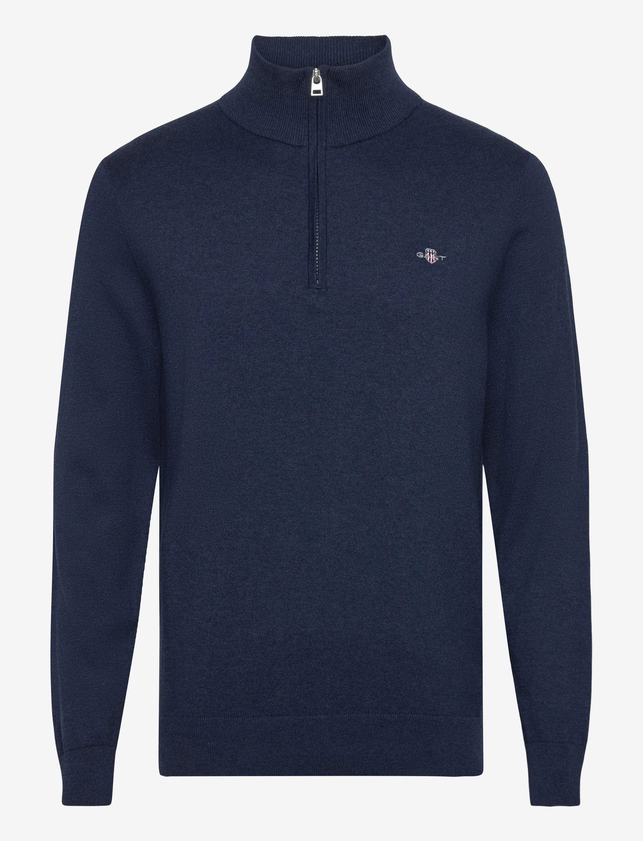 GANT - COTTON HALF ZIP - herbstliche kleidung - dark jeansblue melange - 0
