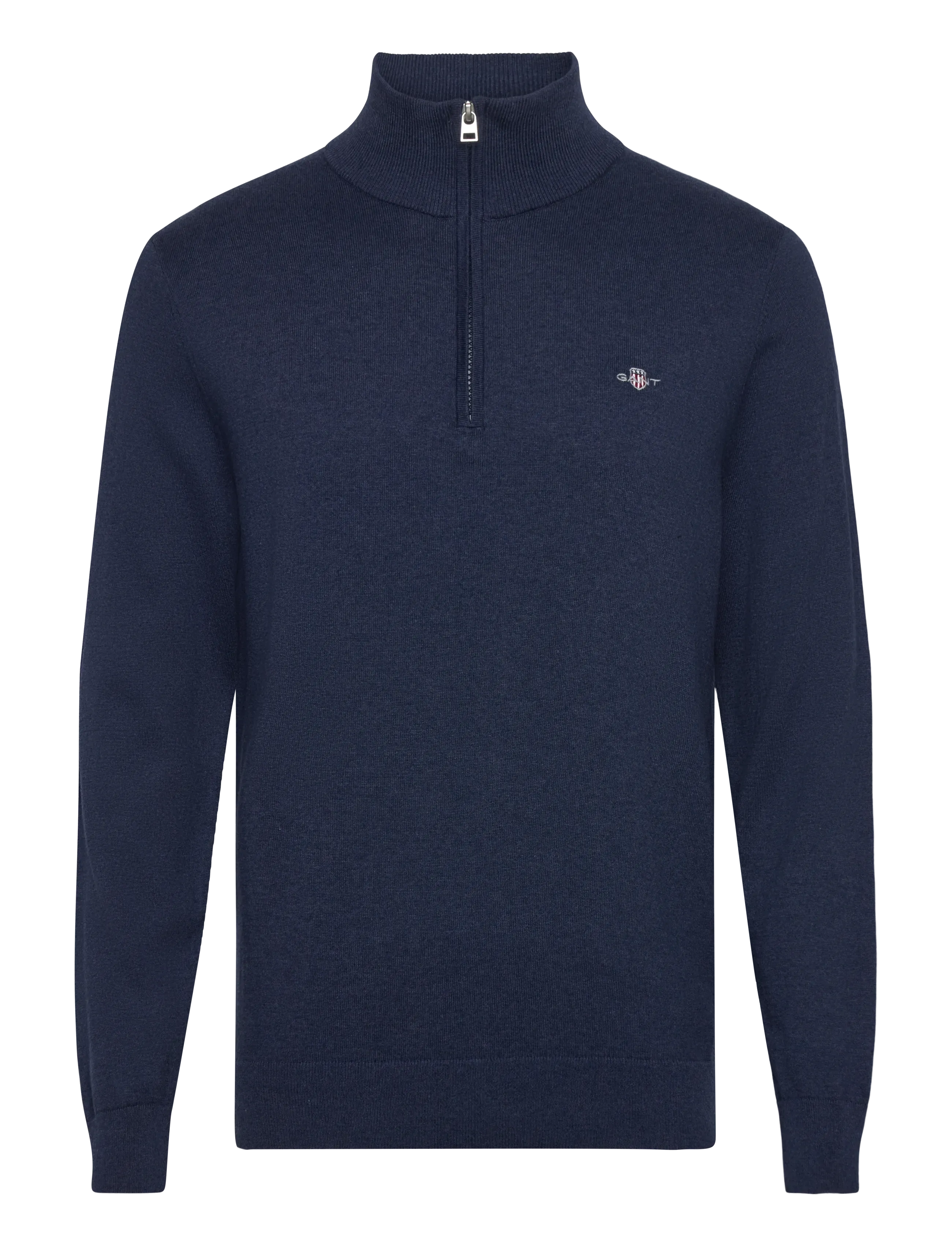 COTTON HALF ZIP - DARK JEANSBLUE MELANGE