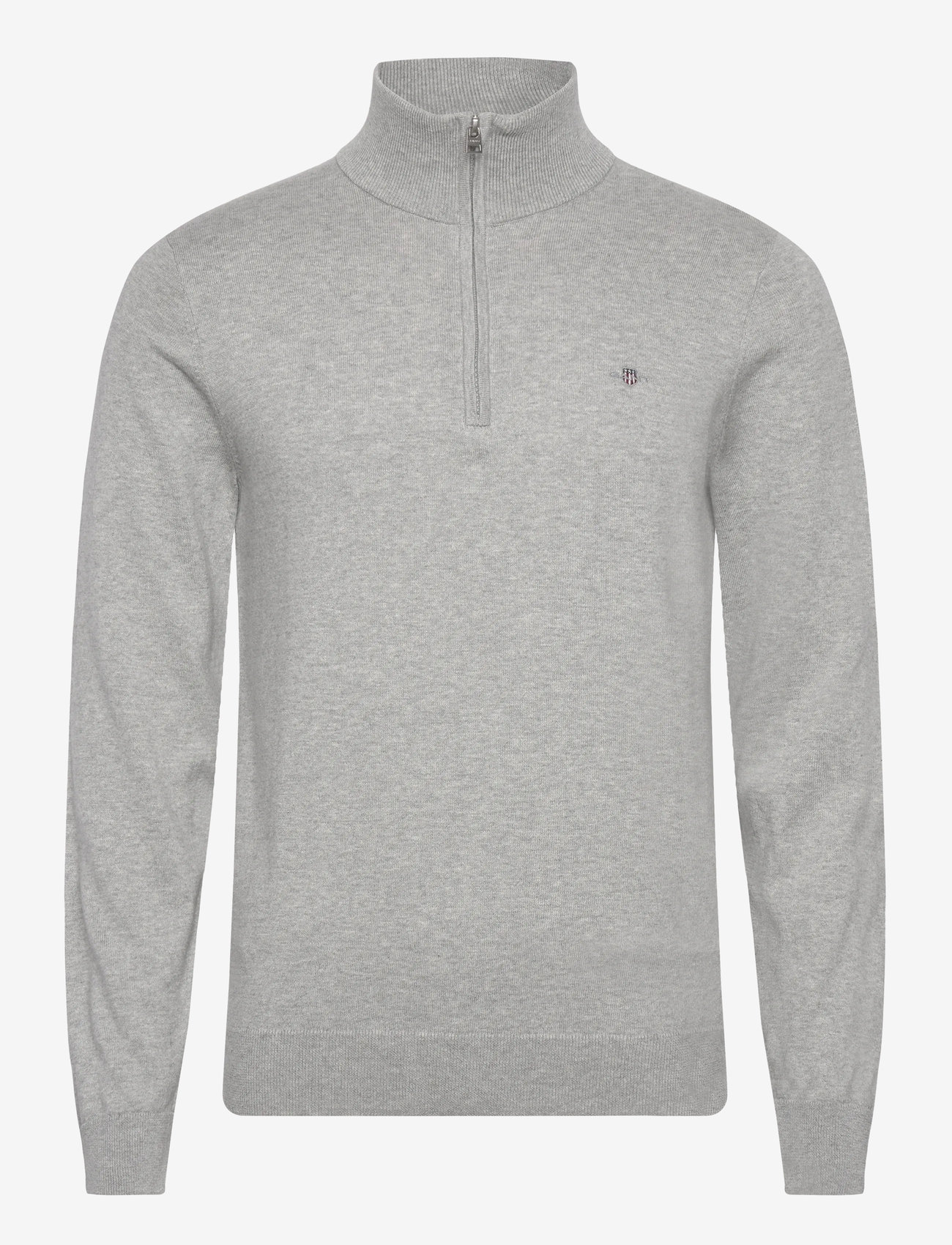 GANT - COTTON HALF ZIP - herbstliche kleidung - light grey melange - 0