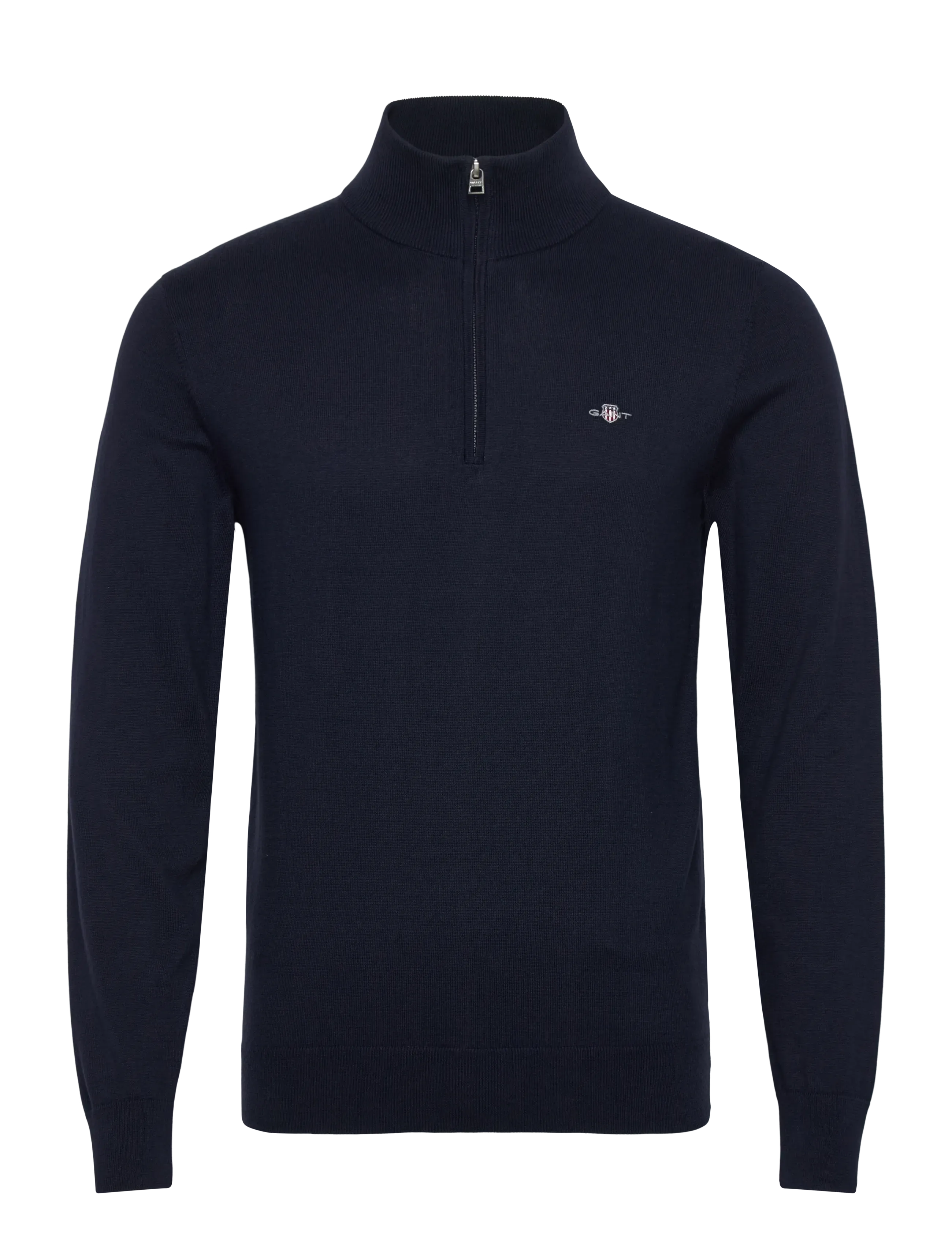 Gant COTTON HALF ZIP - Strik - MARINE / navy