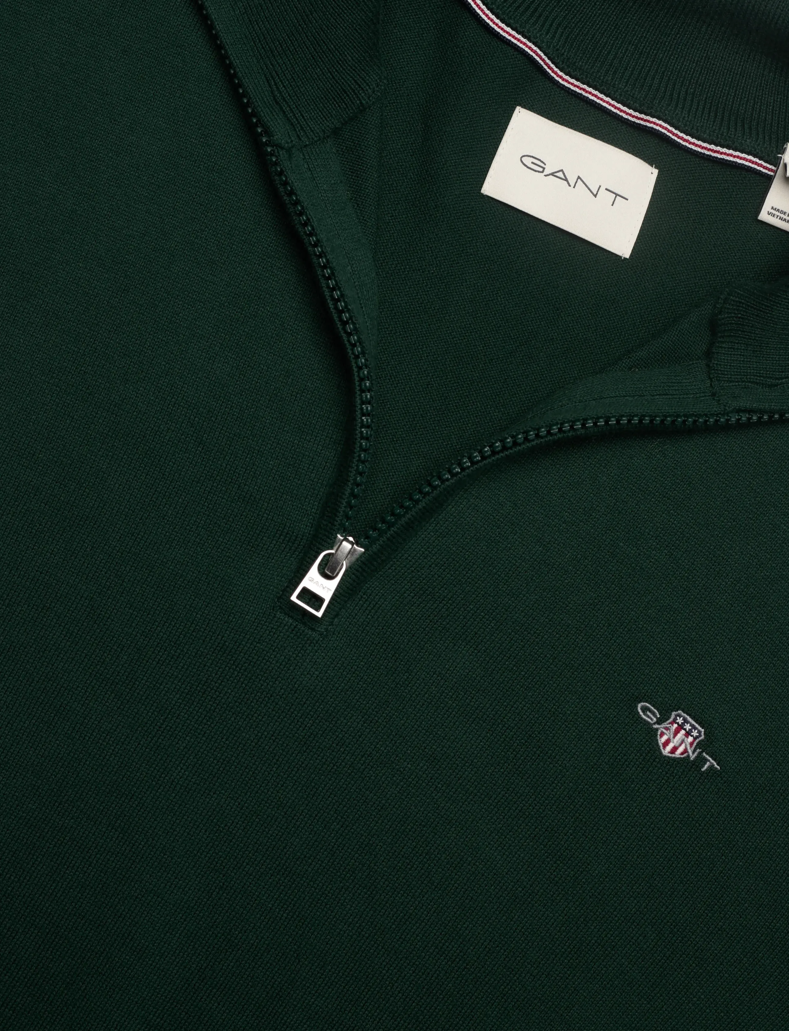 Gant - COTTON HALF ZIP - mænd - tartan green - 2