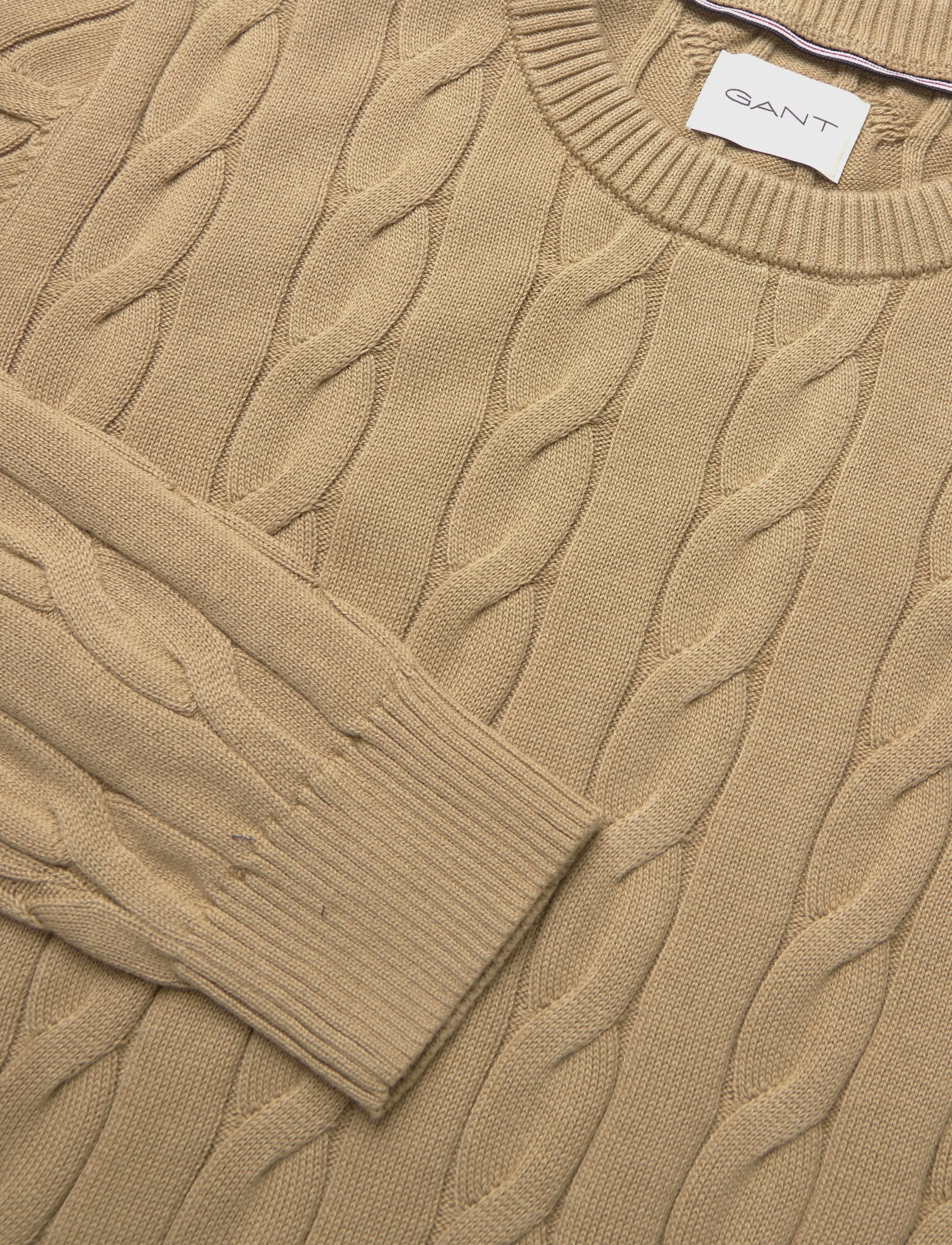Gant - Cable Knit Sweater - rundhals - caramel beige - 2