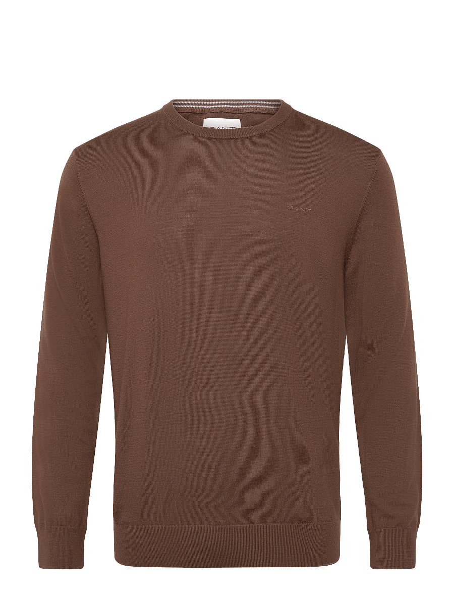 Gant - EXTRAFINE MERINO C-NECK - rundhals - mahogany brown - 0