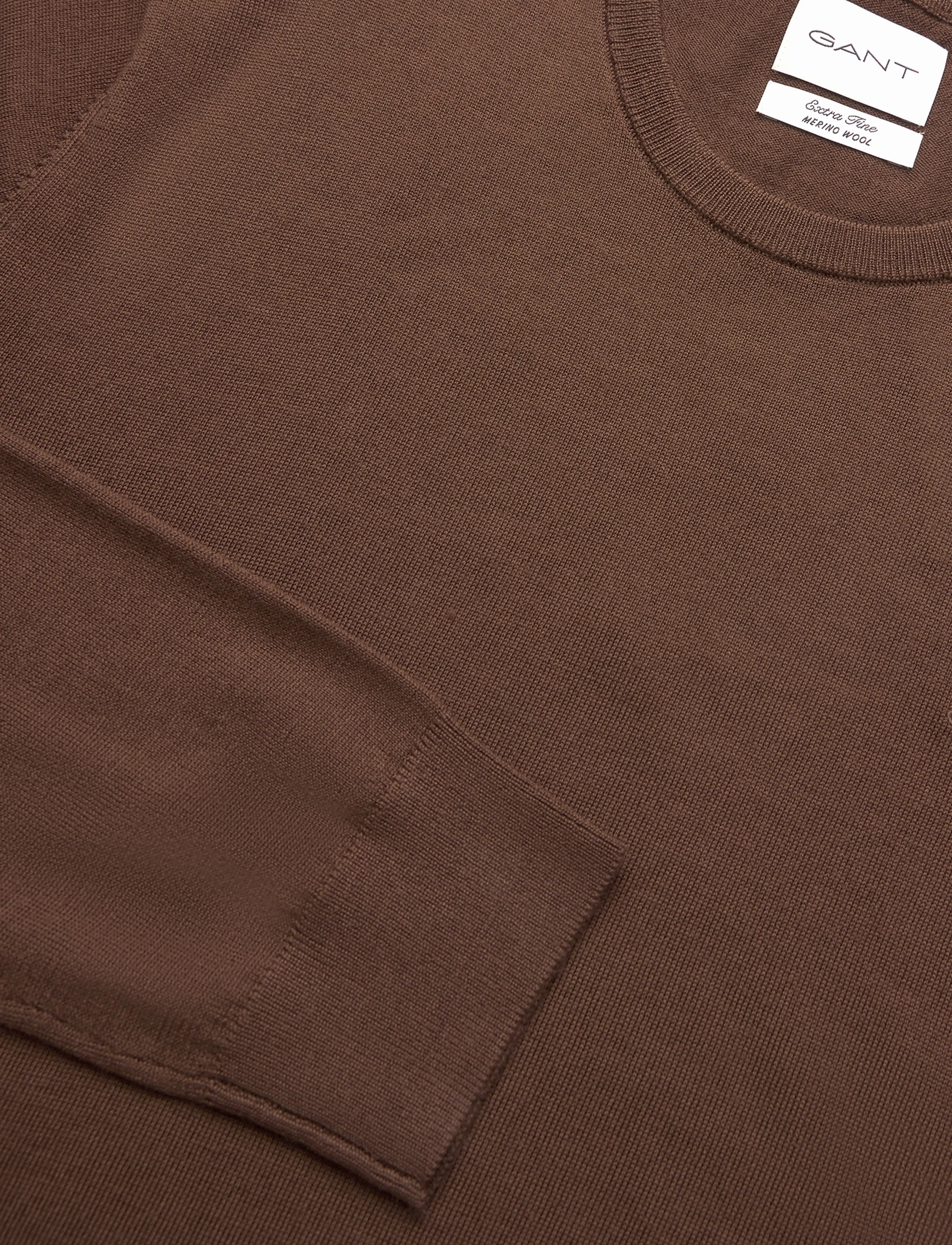 Gant - EXTRAFINE MERINO C-NECK - rundhals - mahogany brown - 2