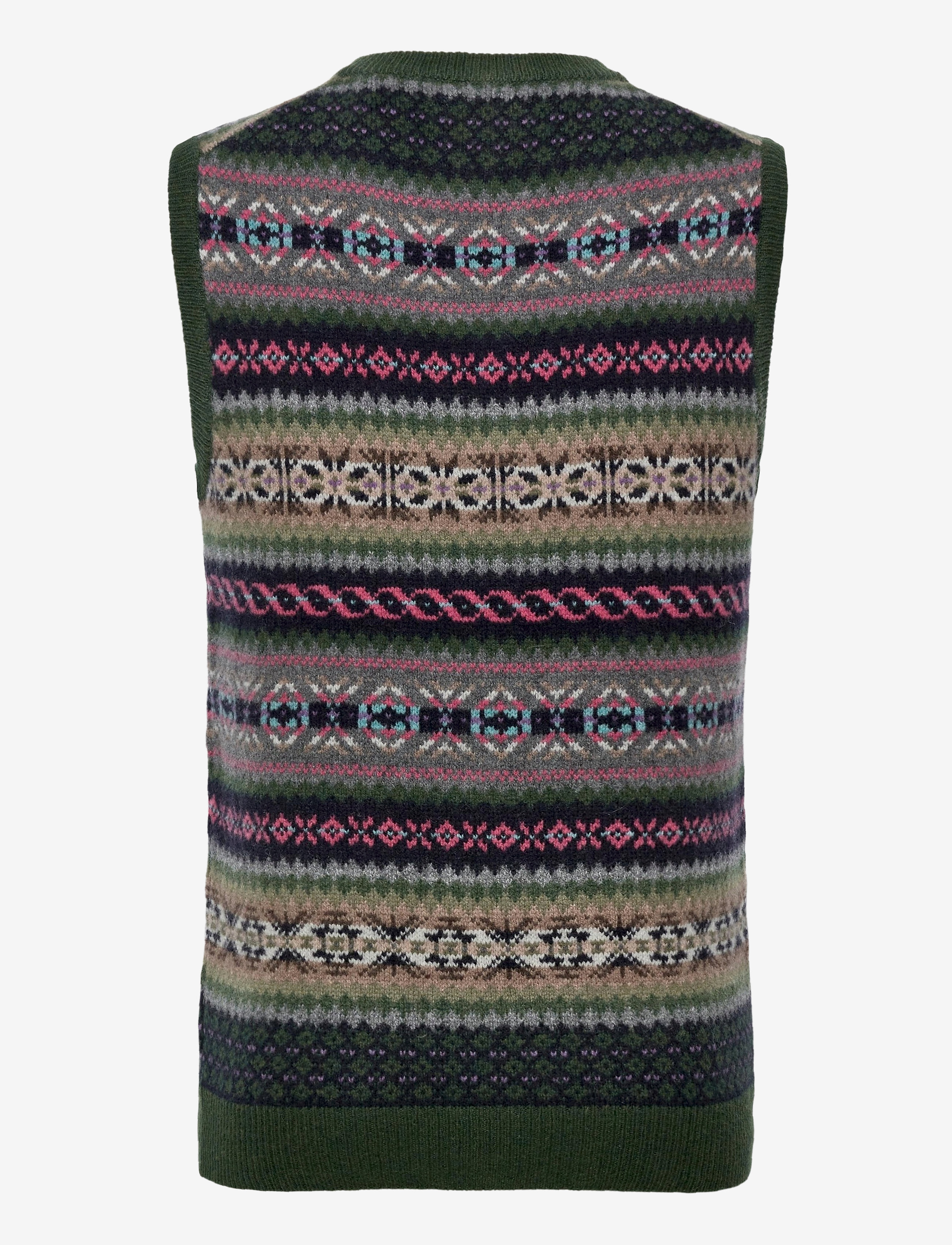 GANT - D2. FAIR ISLE SLIPOVER - tartan green - 1