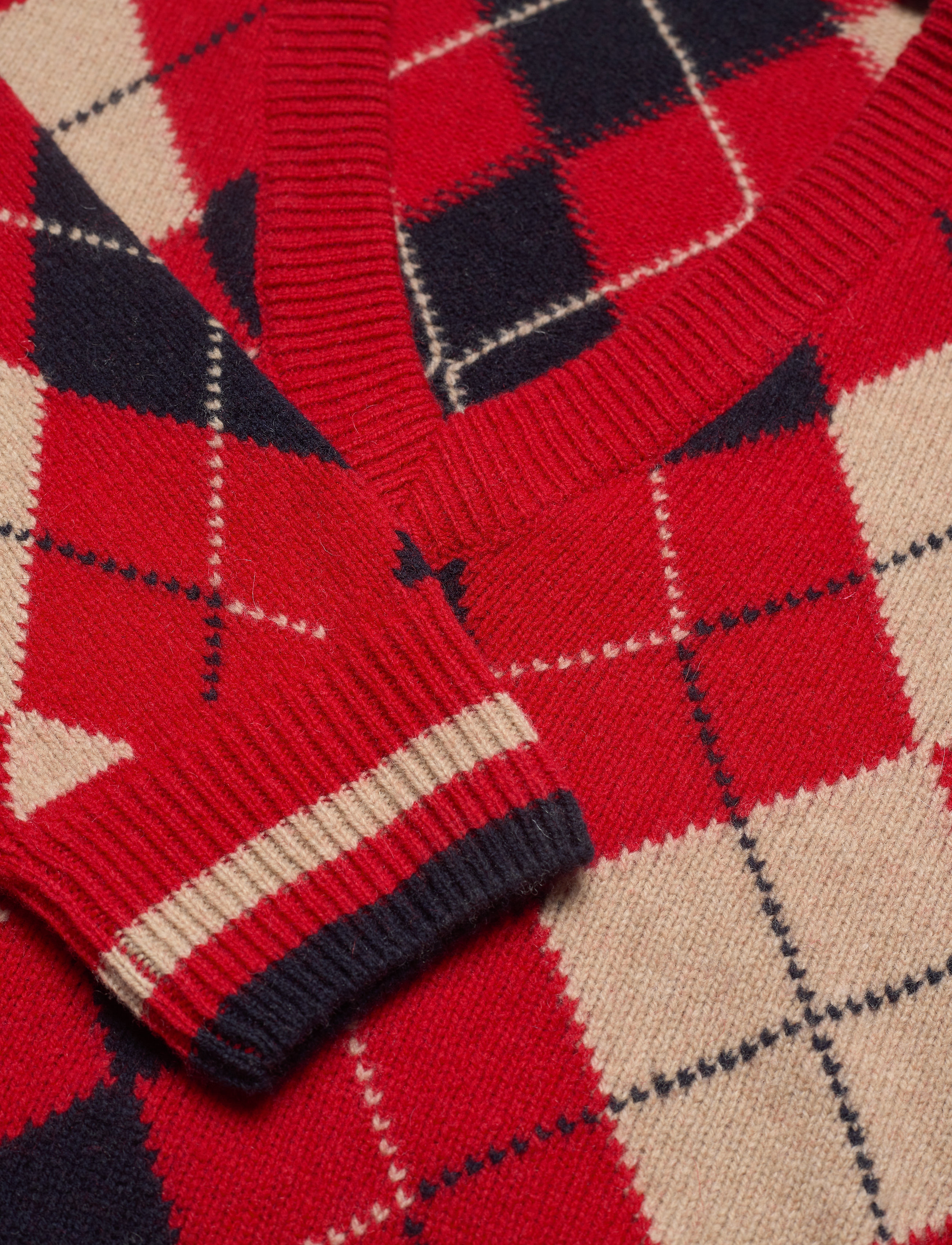 GANT - D1. ARGYLE V-NECK - red - 2