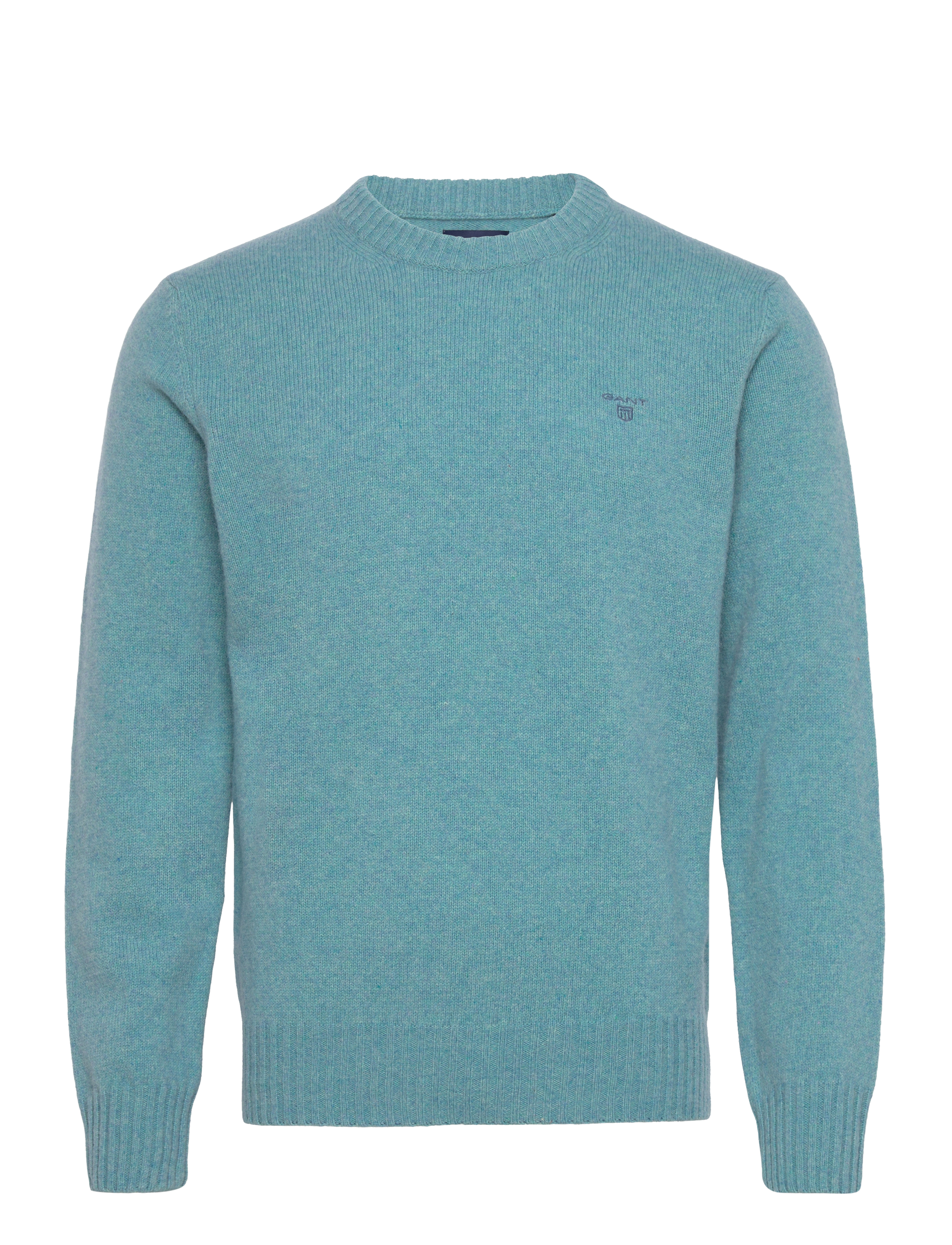 D2. BRUSHED WOOL C-NECK - SEMI LIGHT BLUE BROKEN IN