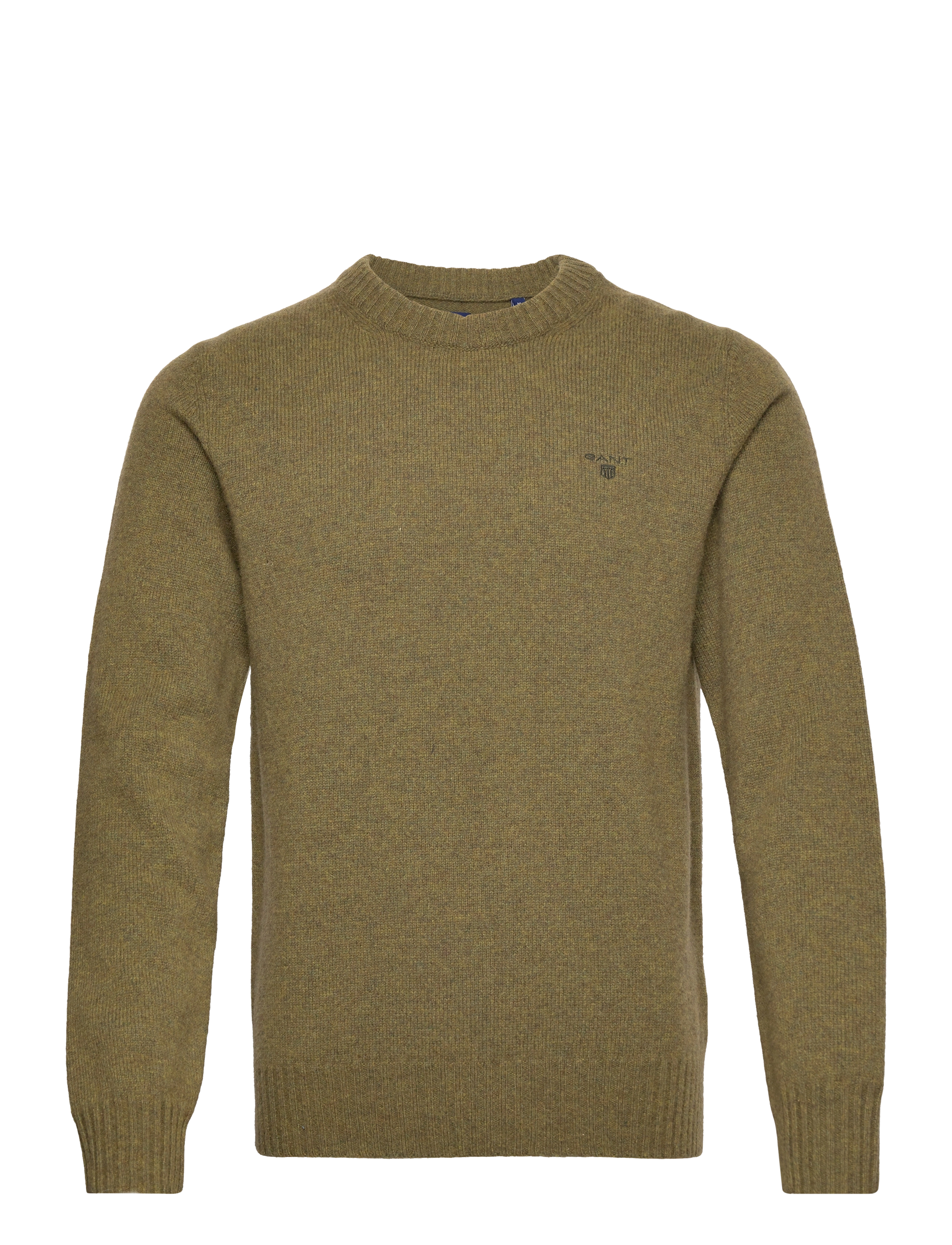 D2. BRUSHED WOOL C-NECK - ARMY GREEN