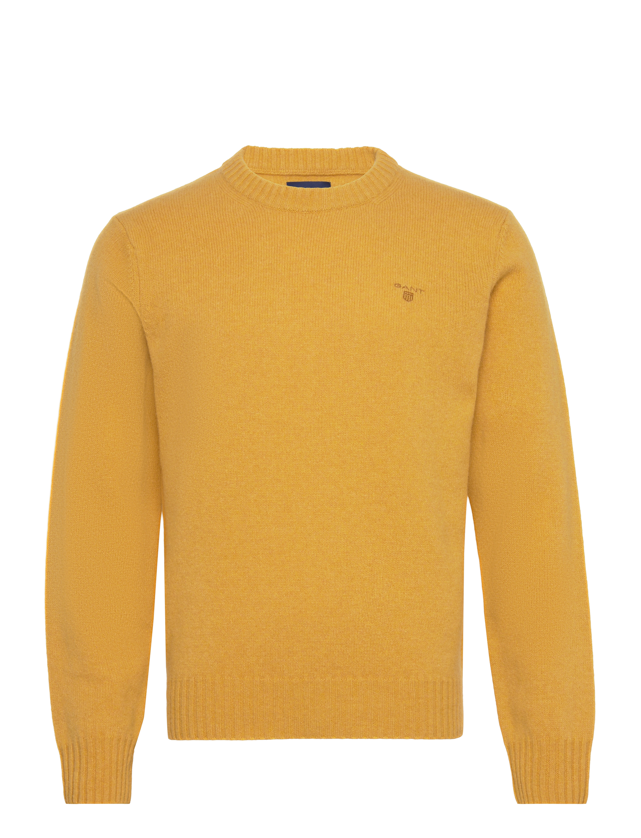D2. BRUSHED WOOL C-NECK - CITRUS YELLOW