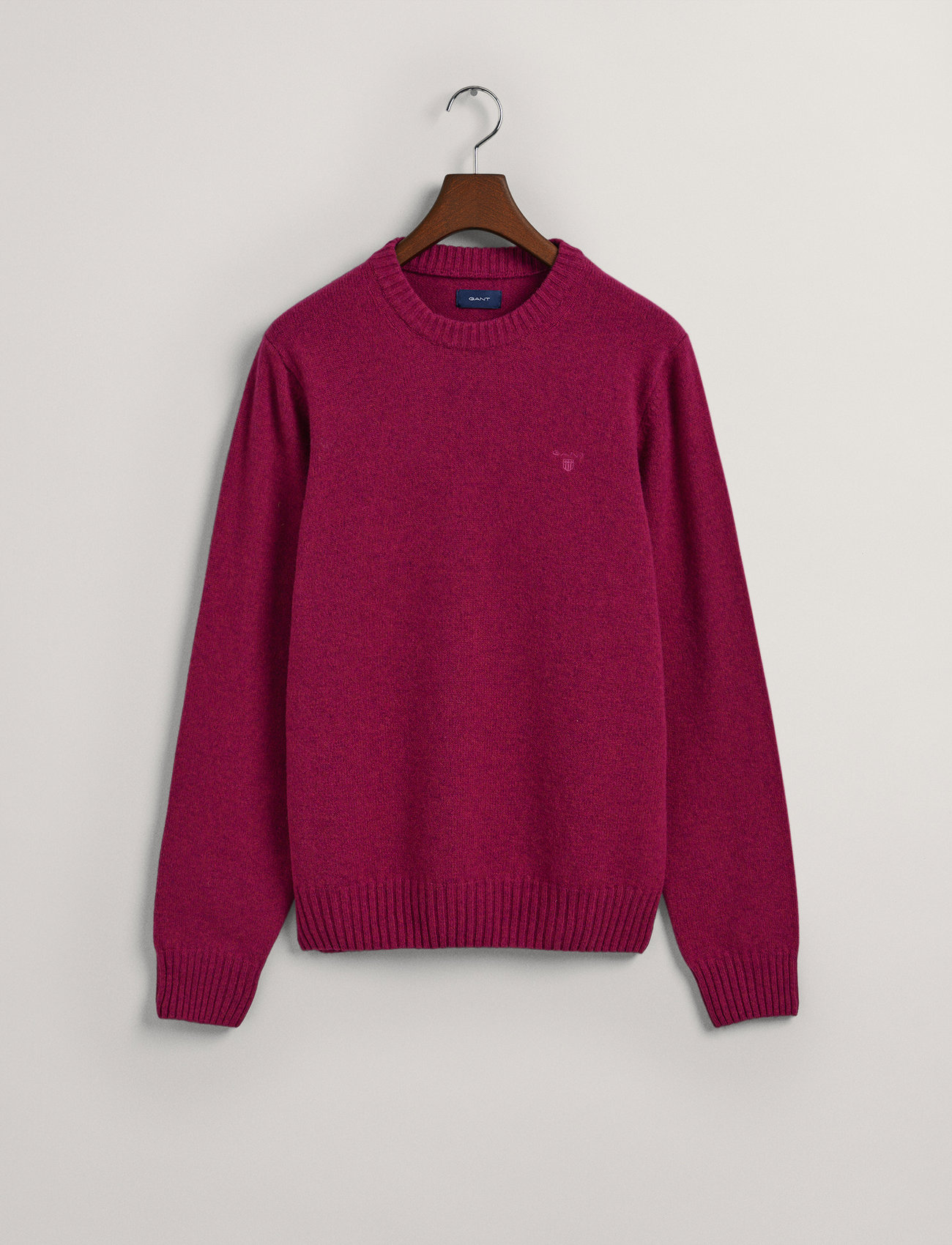 GANT - D2. BRUSHED WOOL C-NECK - plumped red - 3