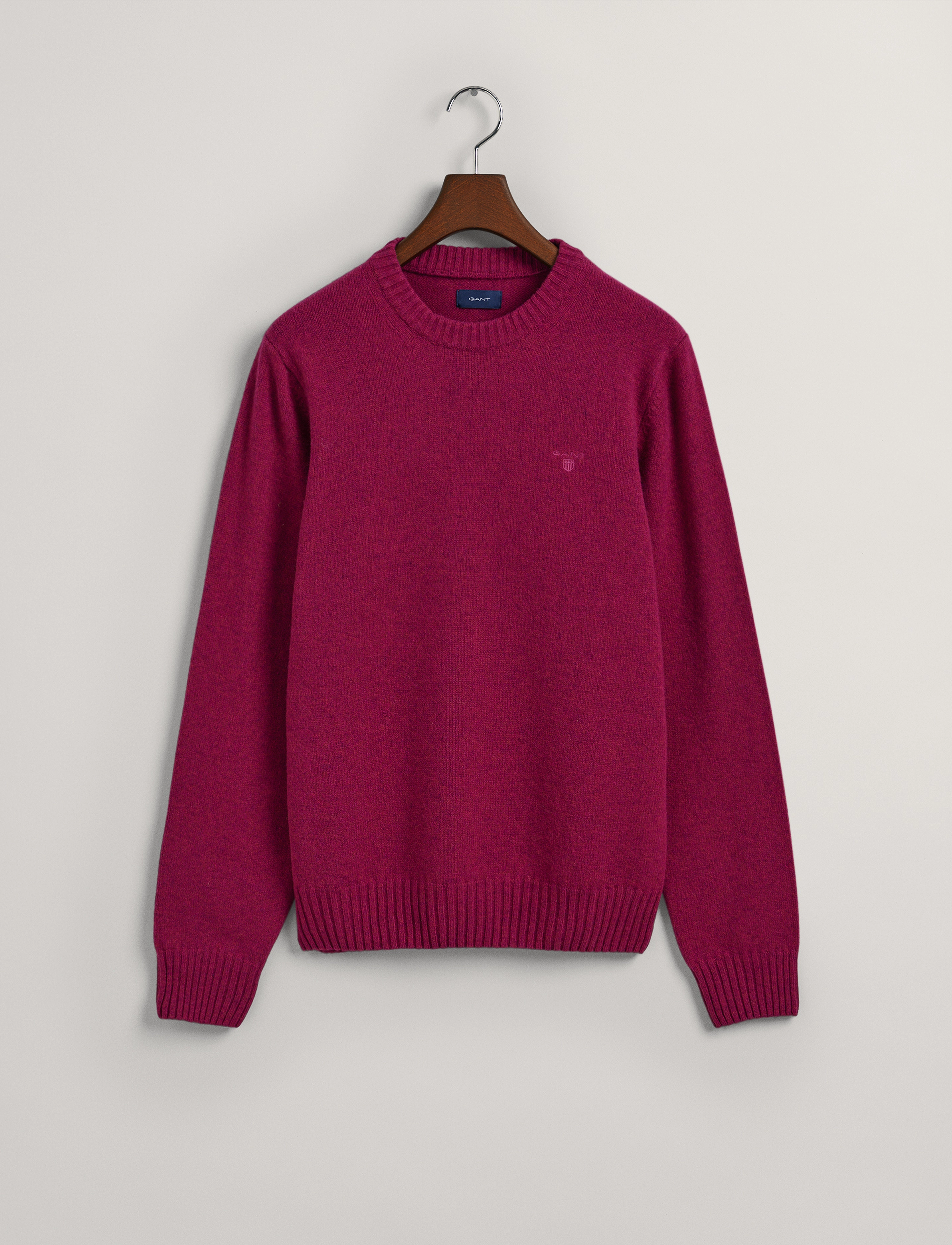 GANT - D2. BRUSHED WOOL C-NECK - plumped red - 3