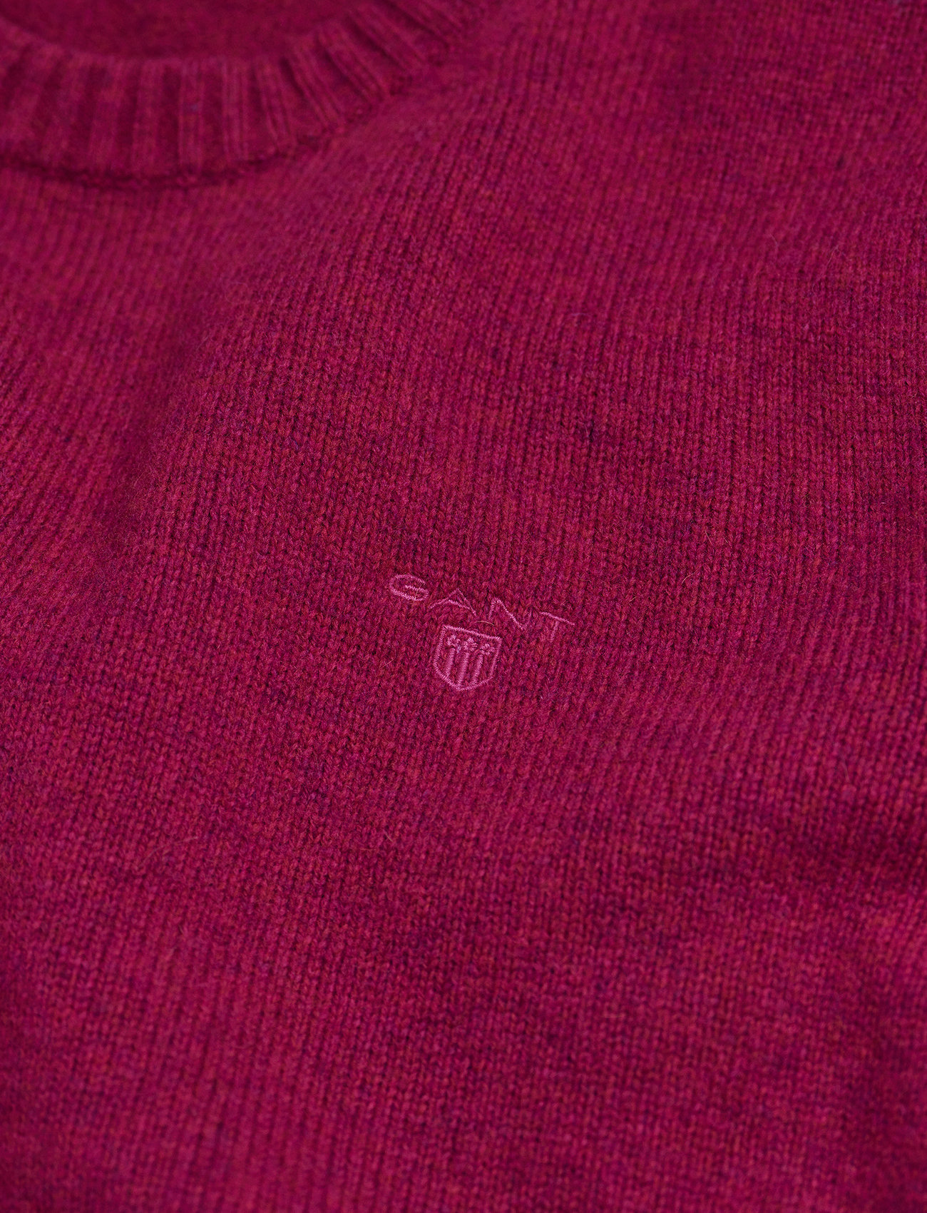 GANT - D2. BRUSHED WOOL C-NECK - plumped red - 4