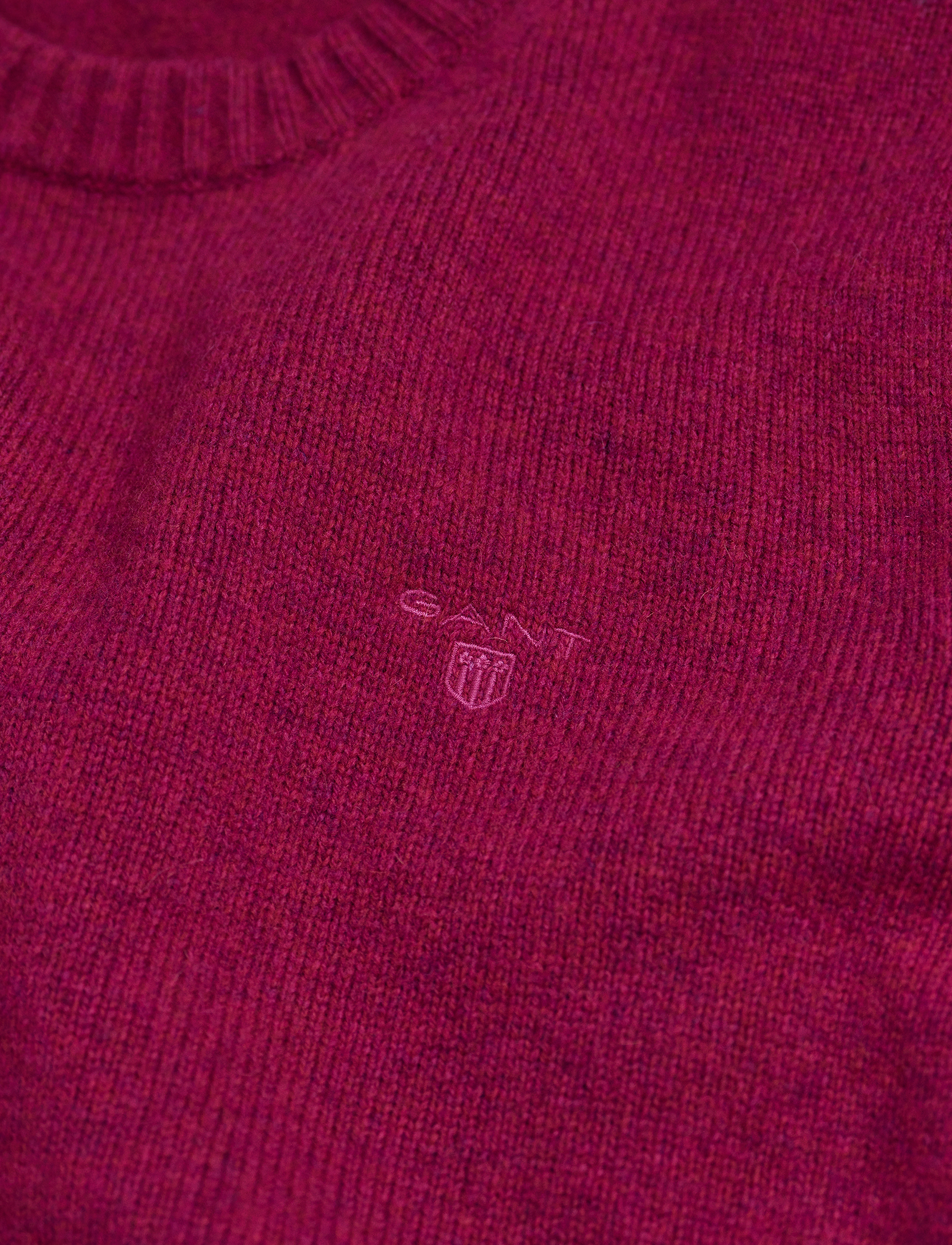GANT - D2. BRUSHED WOOL C-NECK - plumped red - 4
