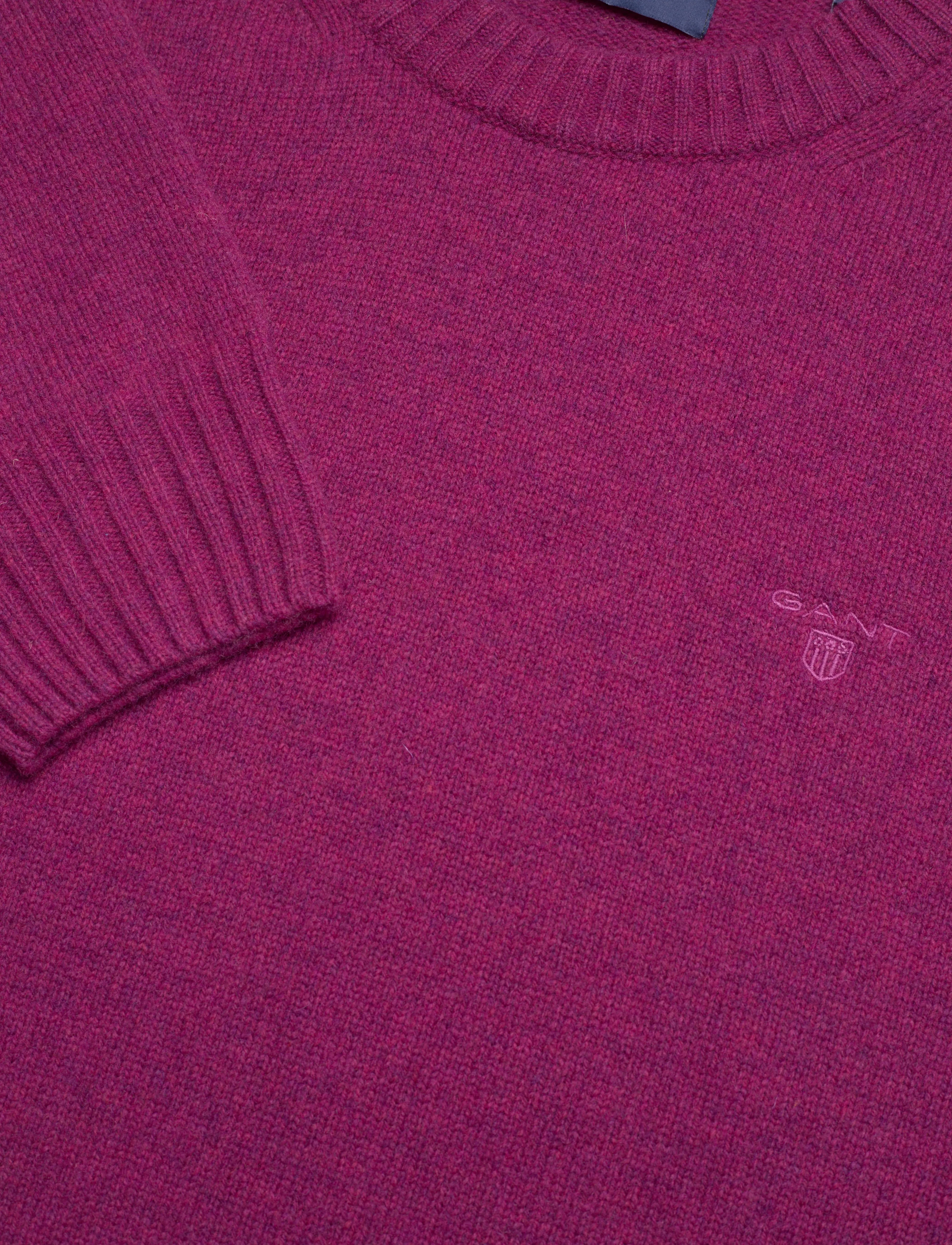 GANT - D2. BRUSHED WOOL C-NECK - plumped red - 2