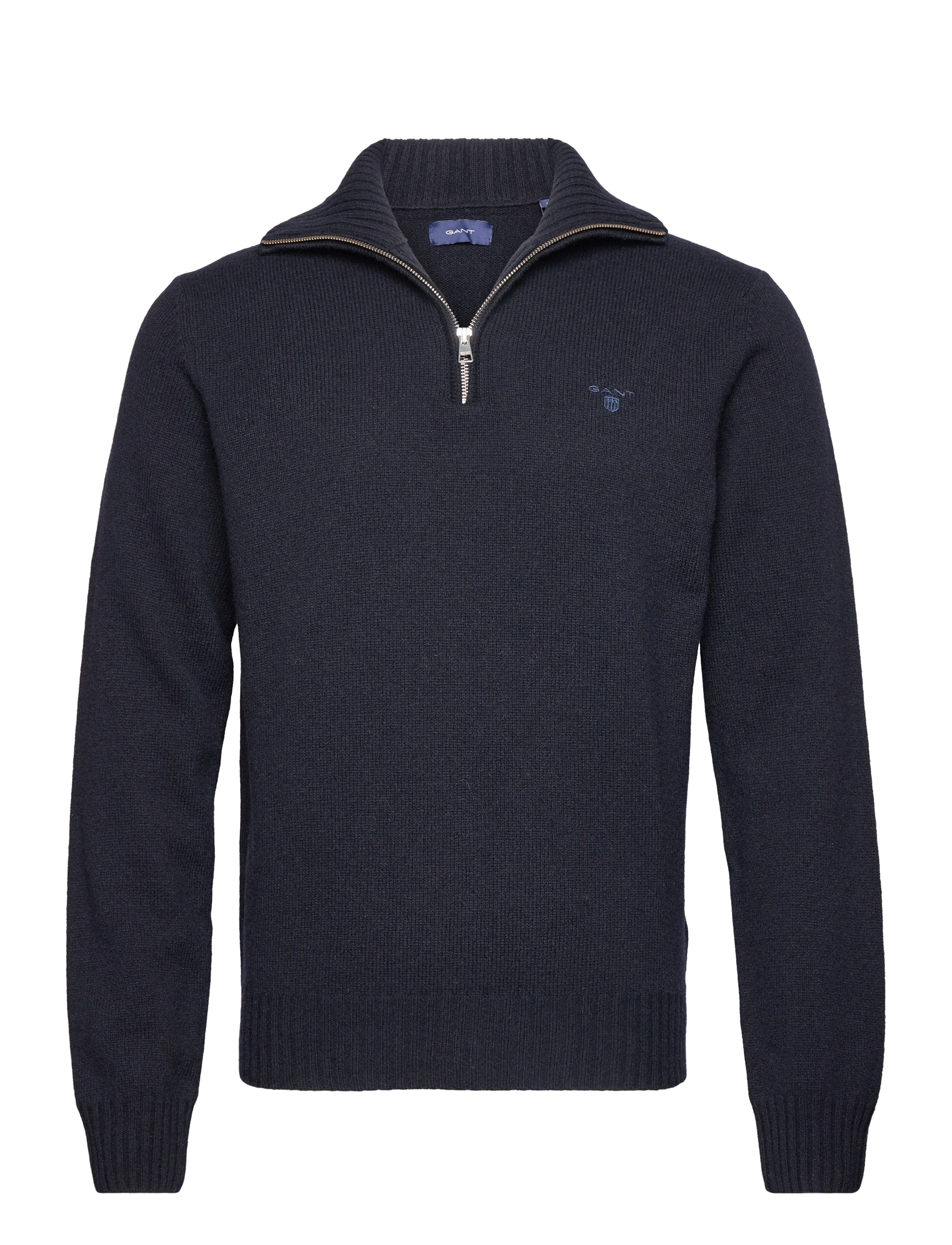 D2. BRUSHED WOOL HALFZIP - EVENING BLUE