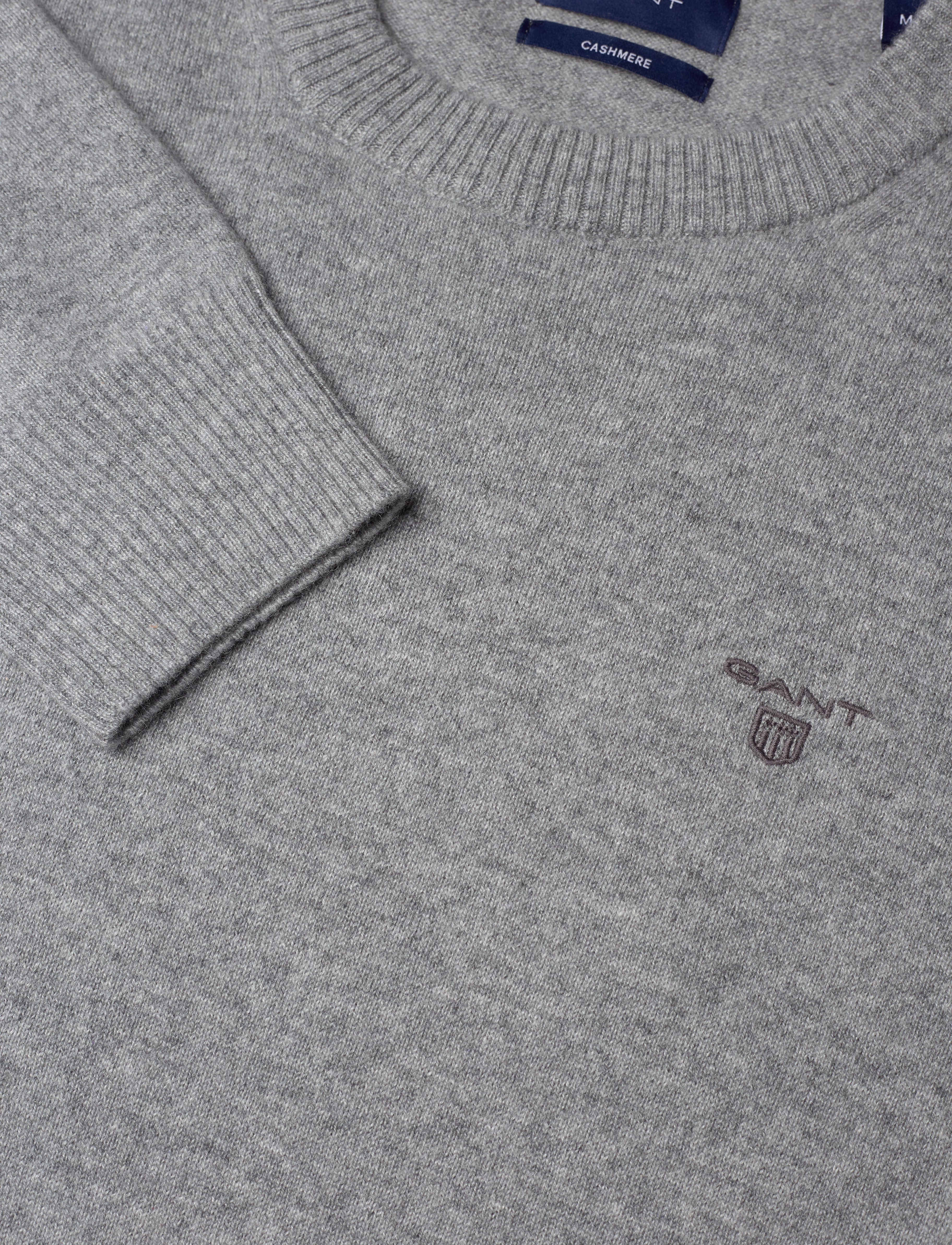 GANT - D1. CASHMERE C-NECK - grey melange - 2