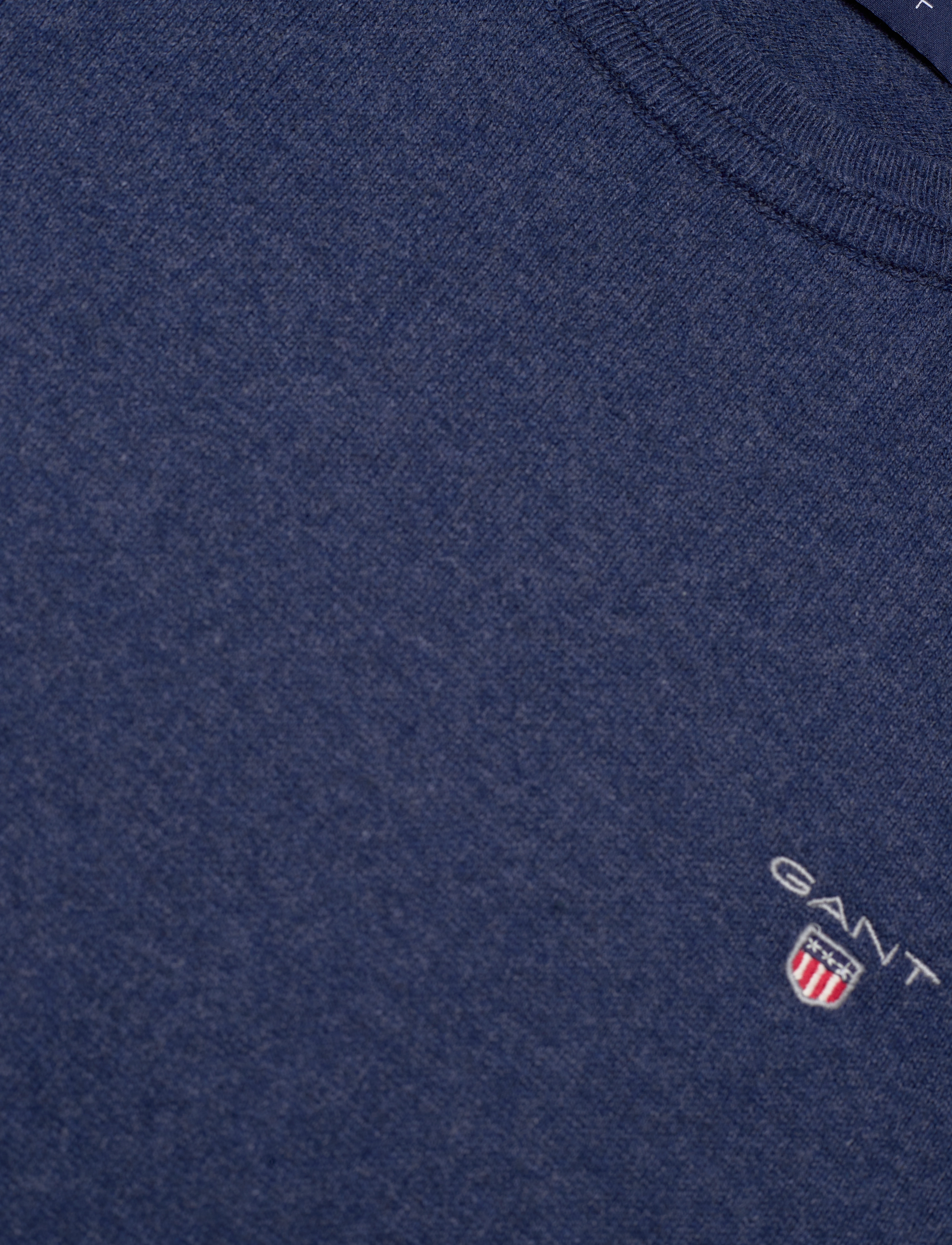 GANT - D2. COTTON WOOL C-NECK - marine melange - 2