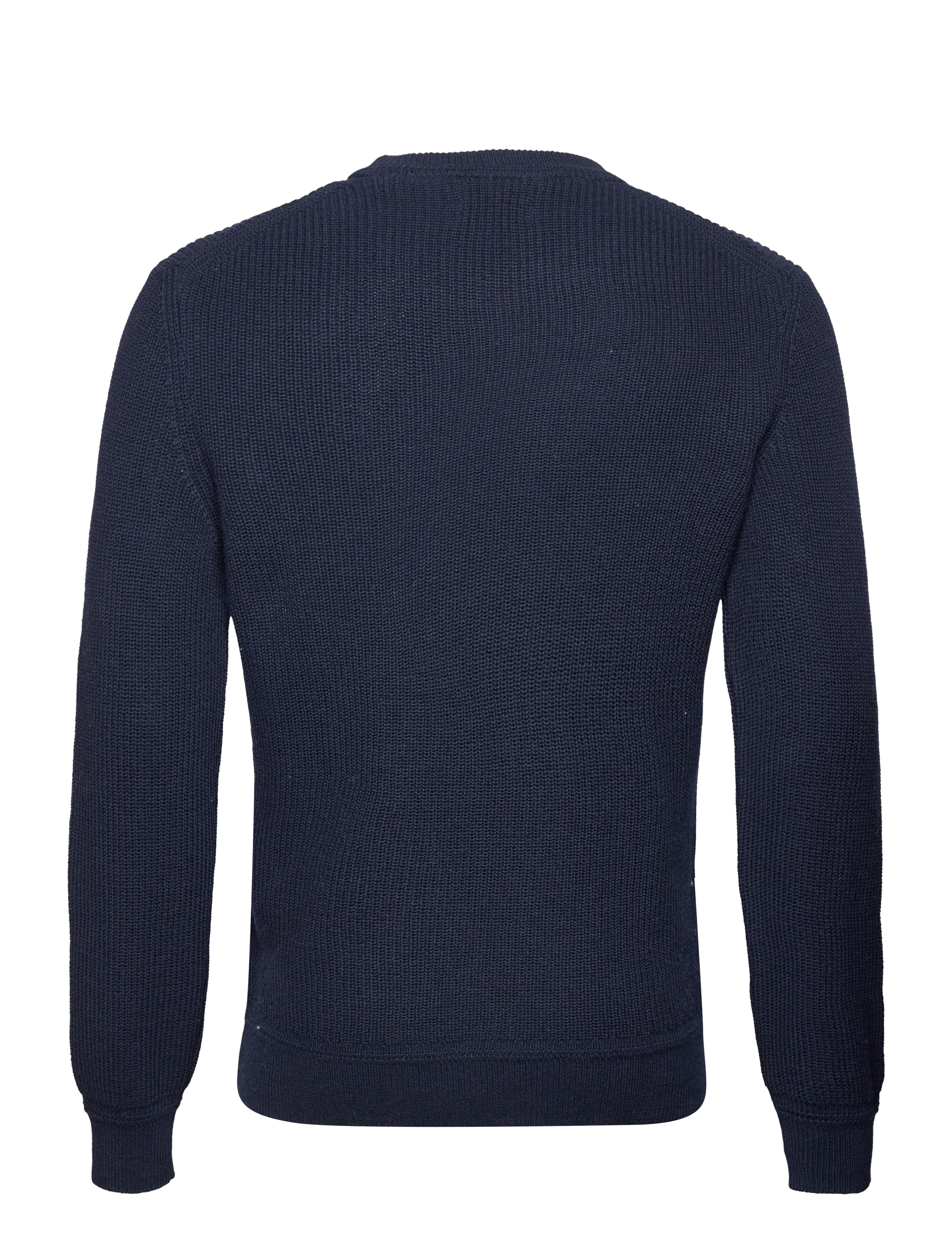 GANT - D2. COTTON WOOL RIB C-NECK - evening blue - 1