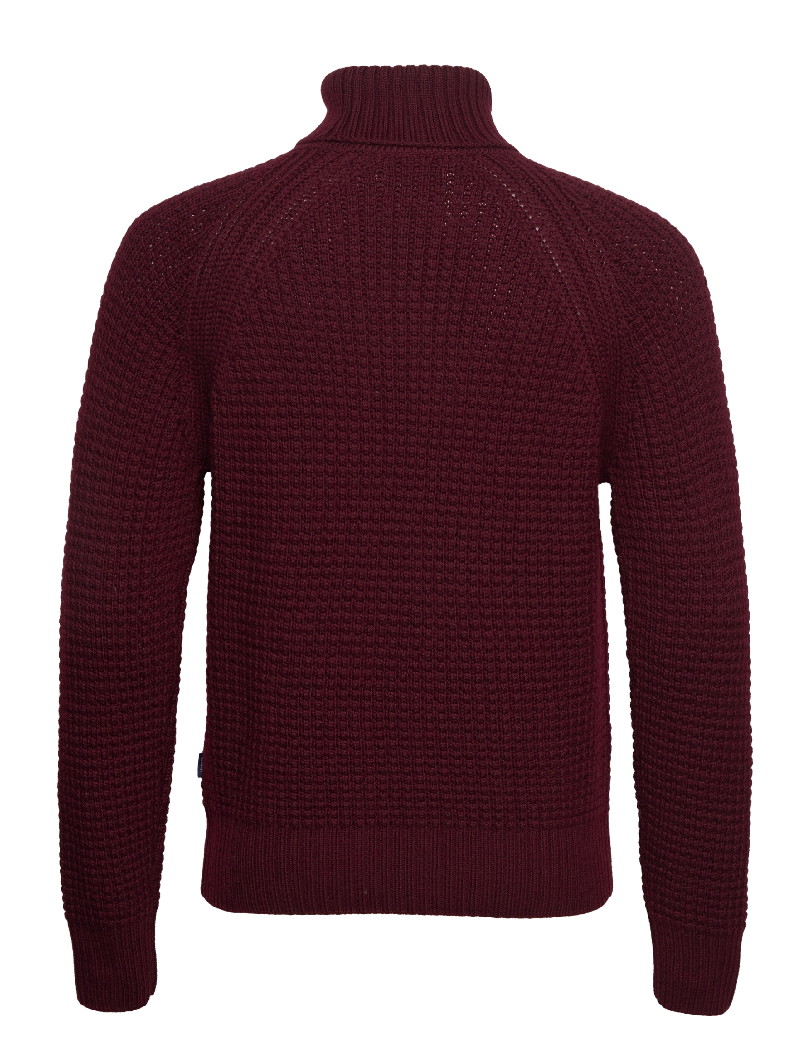 GANT - D2. TEXTURED ROLL NECK - burgundy - 1