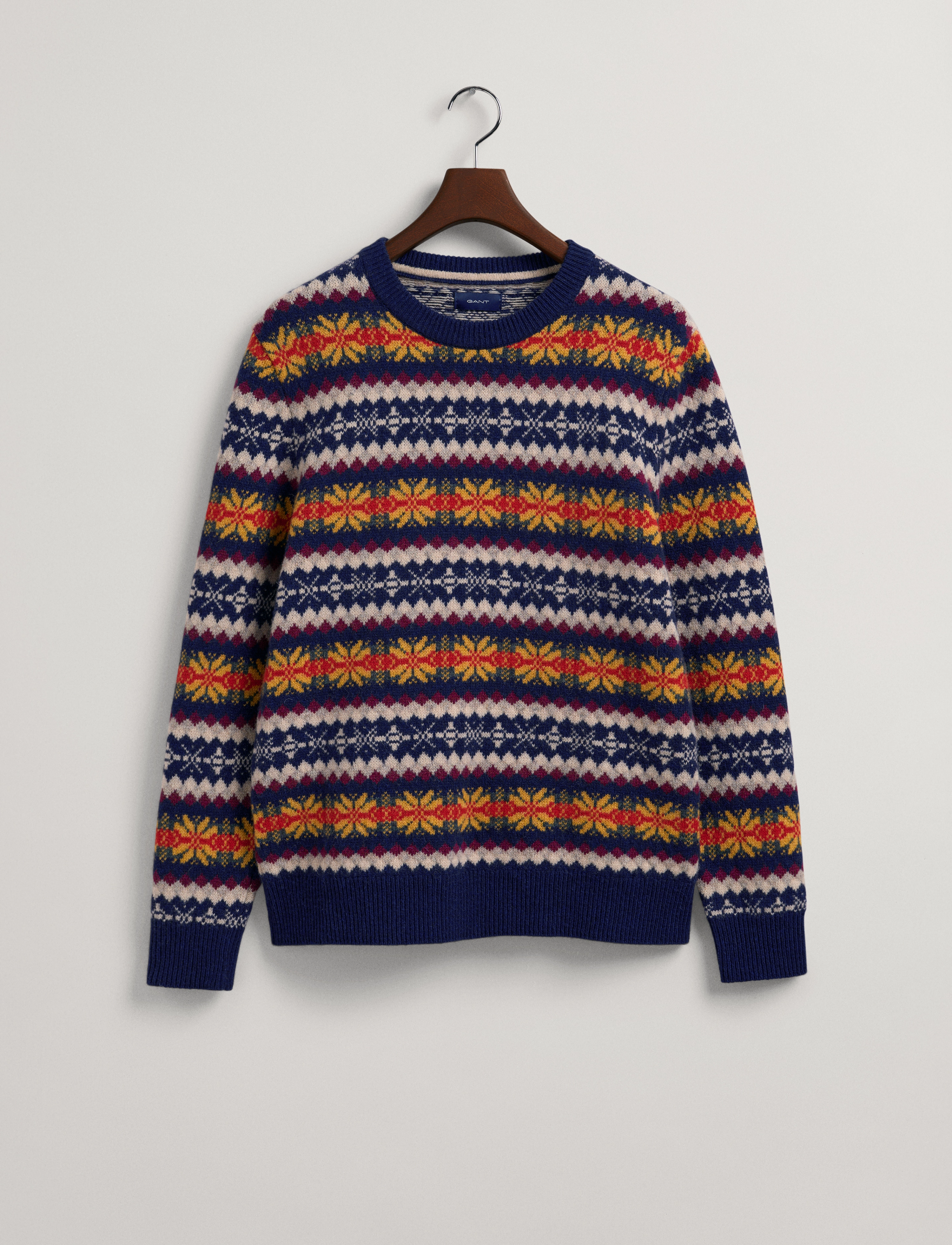 GANT - D2. FAIR ISLE C-NECK - evening blue - 3