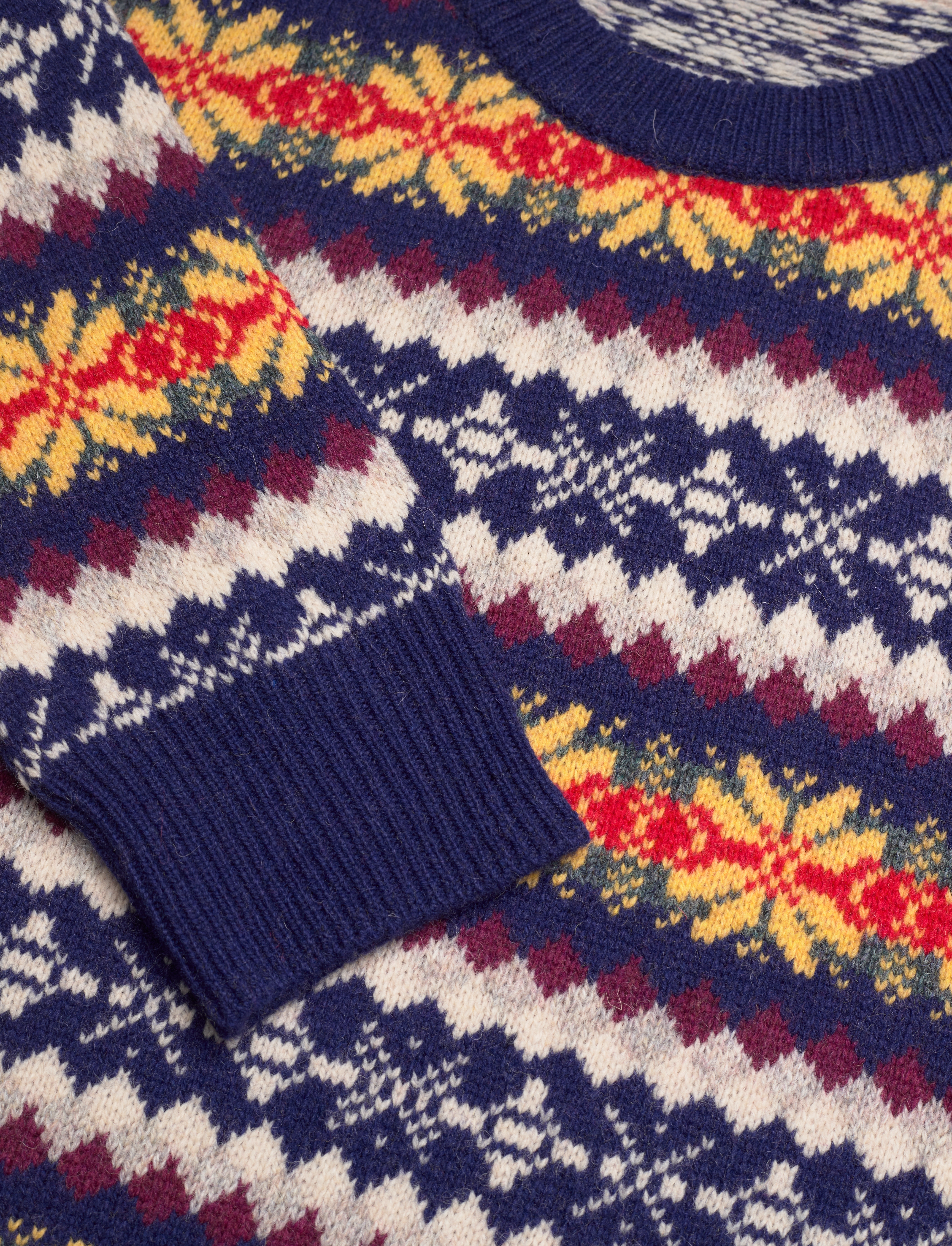 GANT - D2. FAIR ISLE C-NECK - evening blue - 2