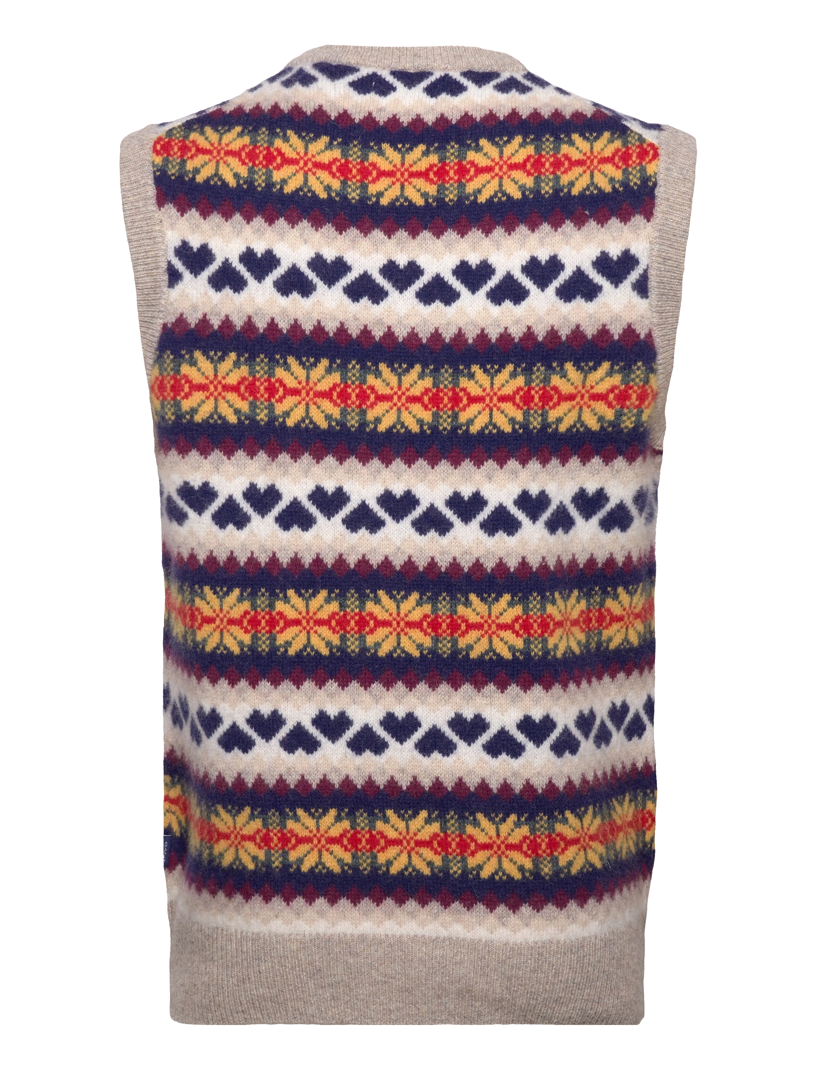 GANT - D2. FAIR ISLE SLIPOVER - light beige melange - 1