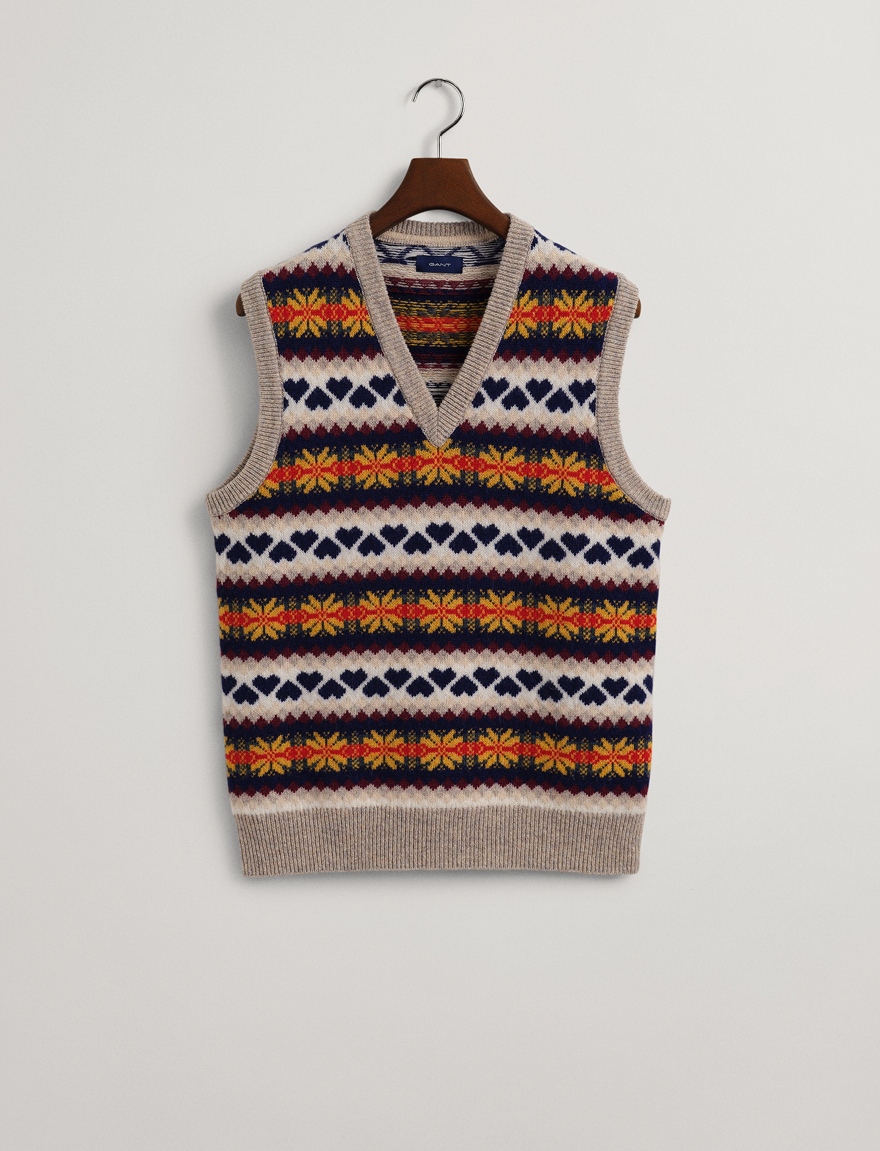 GANT - D2. FAIR ISLE SLIPOVER - light beige melange - 3
