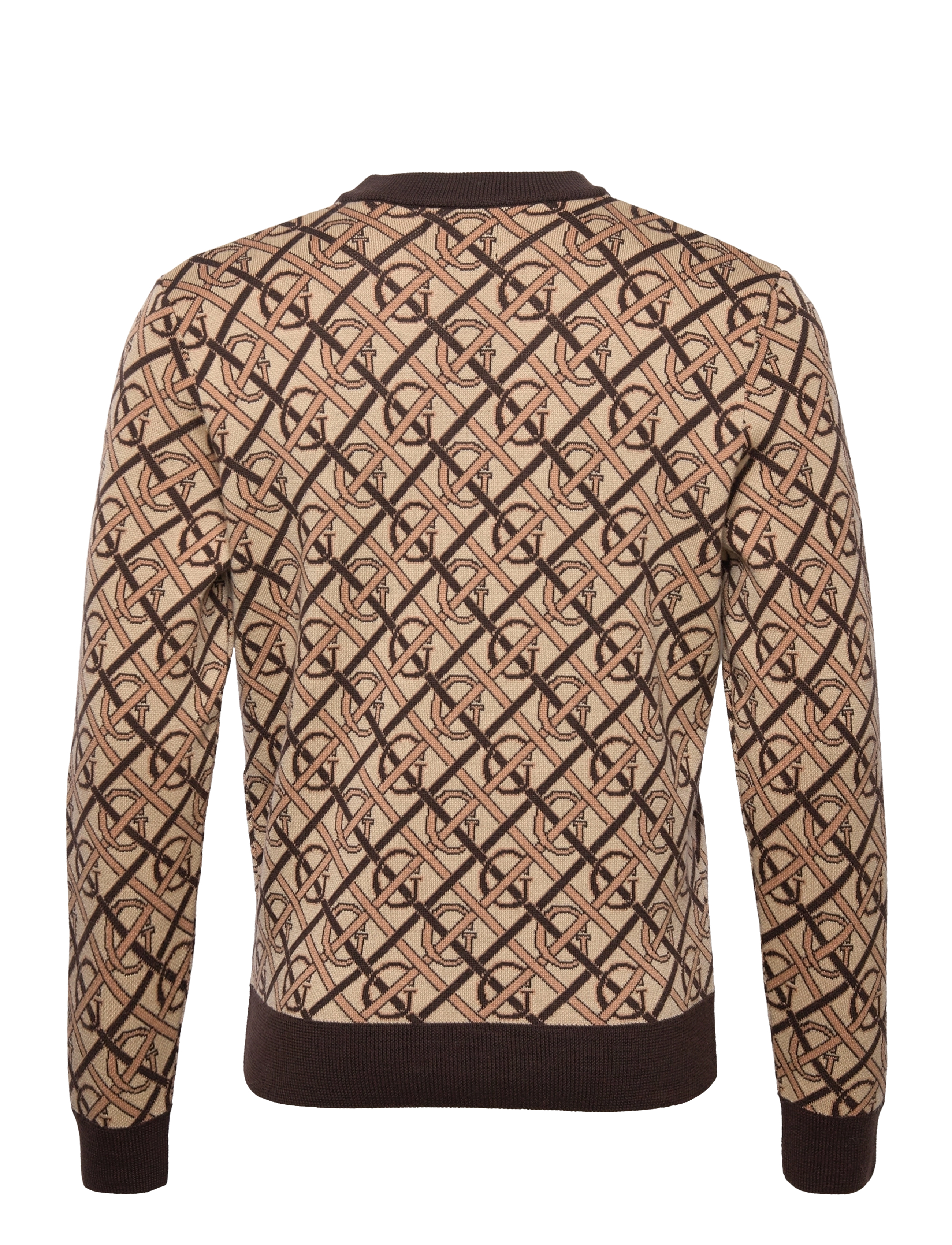 GANT - D2. MONOGRAM MERINO V-NECK - rich brown - 1