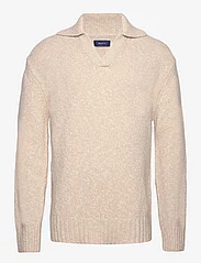 GANT - D2. RELAXED SLUB V-NECK POLO - dry sand - 0