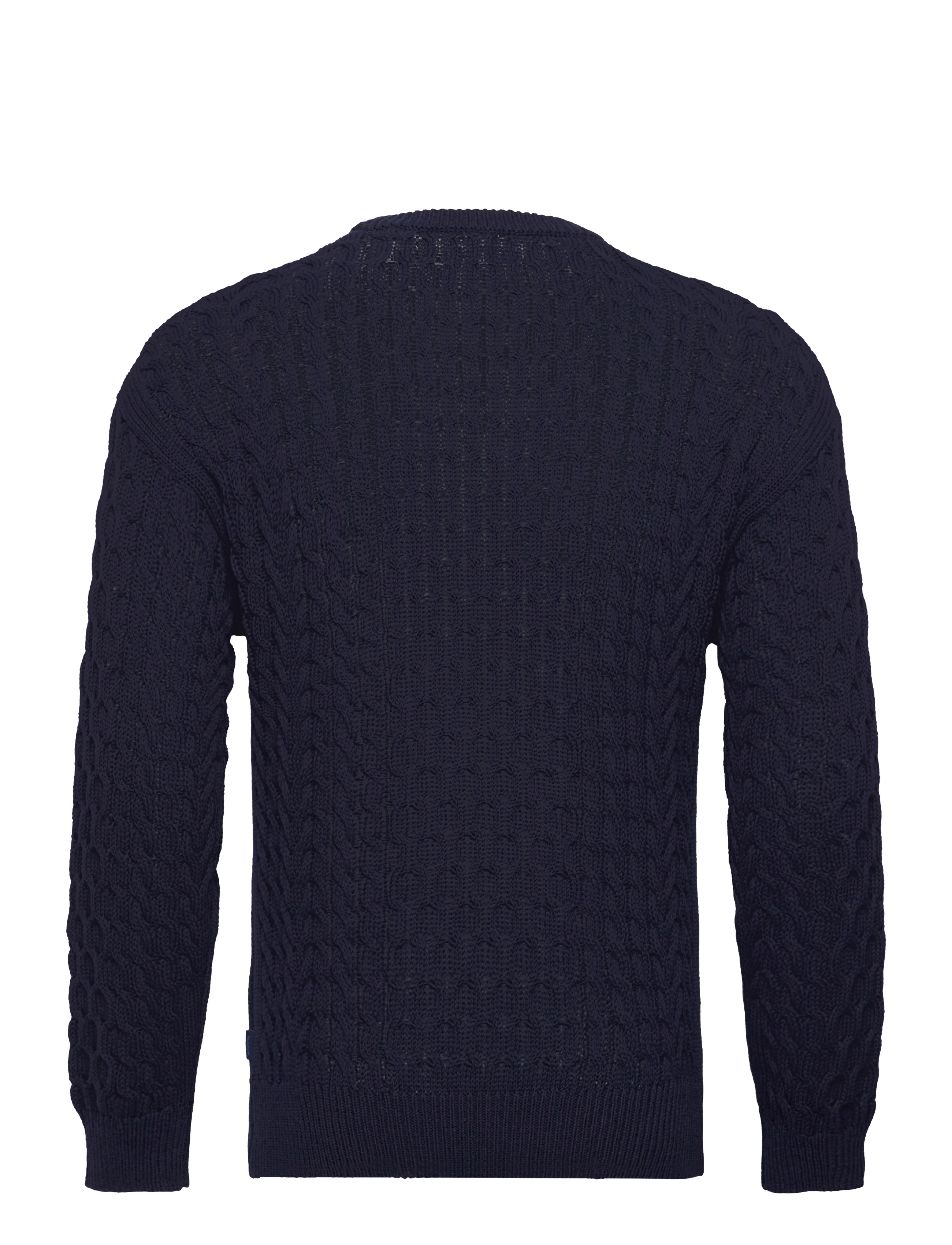 GANT - COTTON CABLE C-NECK - evening blue - 1