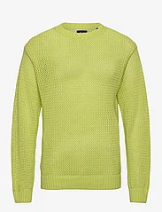 GANT - OPEN TEXTURE C-NECK - basic knitwear - acid green - 0
