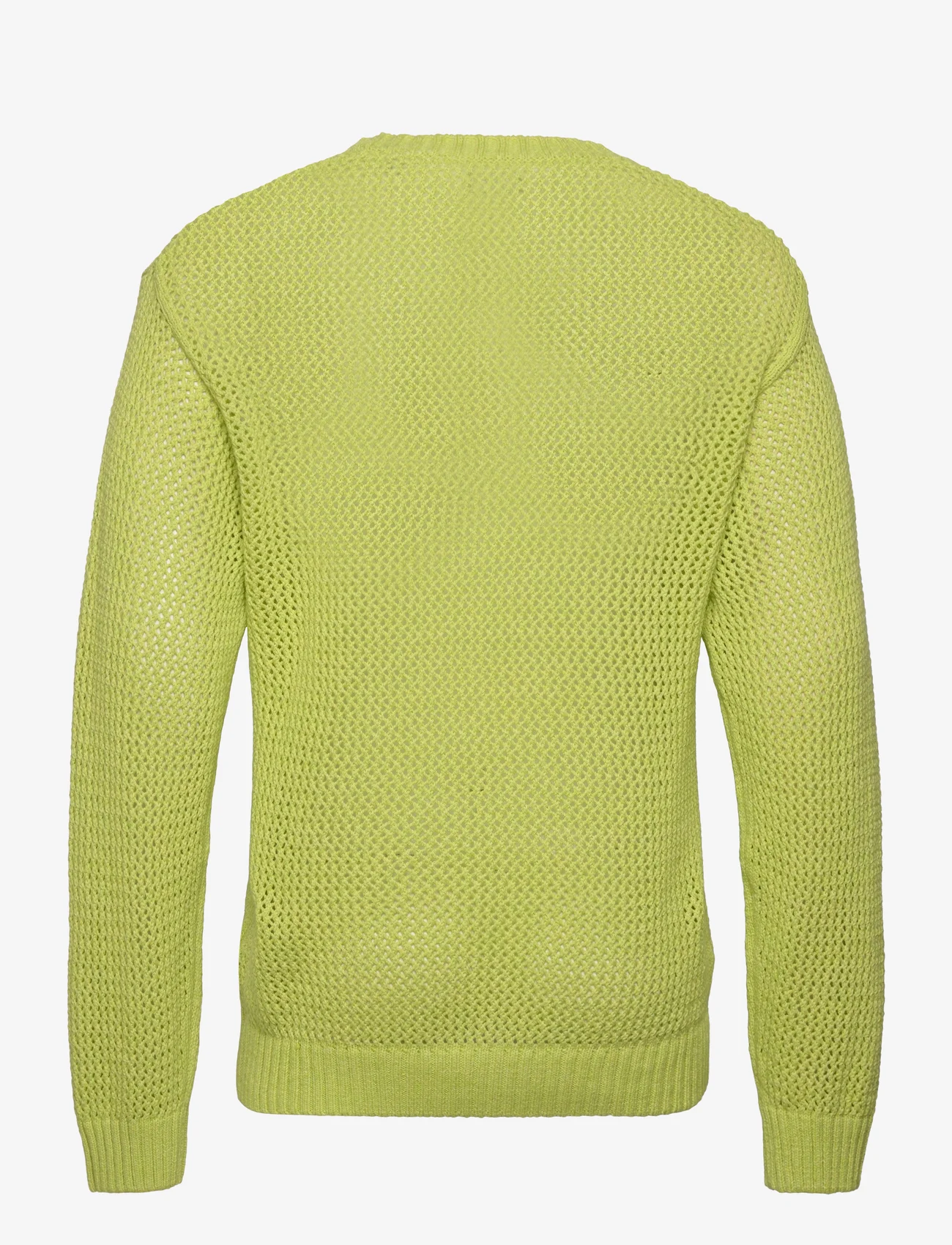 GANT - OPEN TEXTURE C-NECK - basic knitwear - acid green - 1