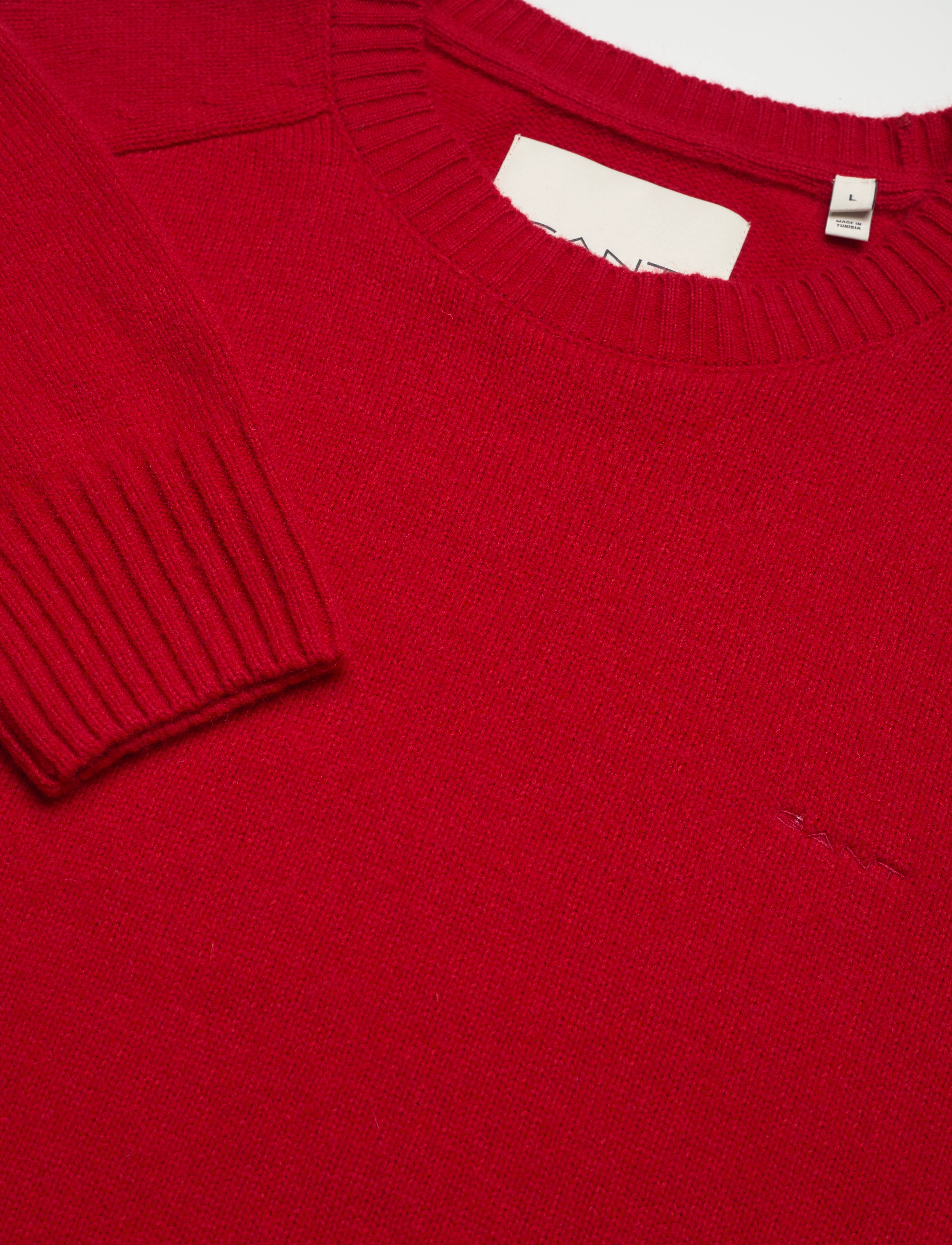 GANT - SADDLE SHOULDER WOOL C-NECK - rich red - 2