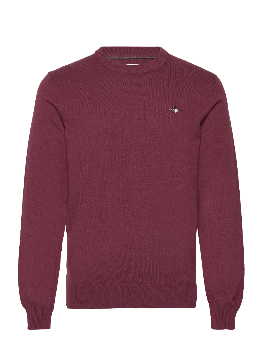 Gant - CTN/WO C-NECK - rund hals - wine red - 0