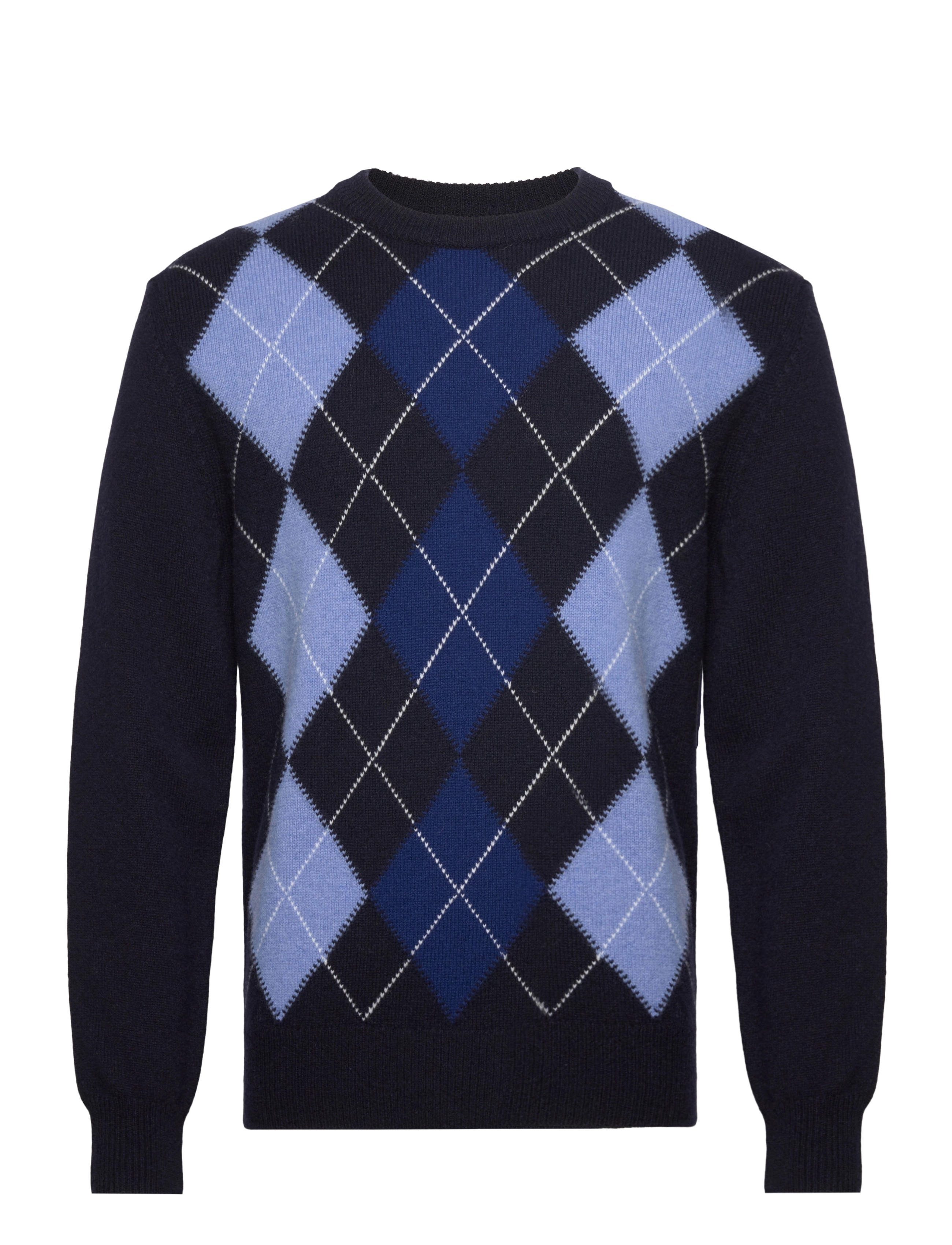 ARGYLE C- NECK - EVENING BLUE