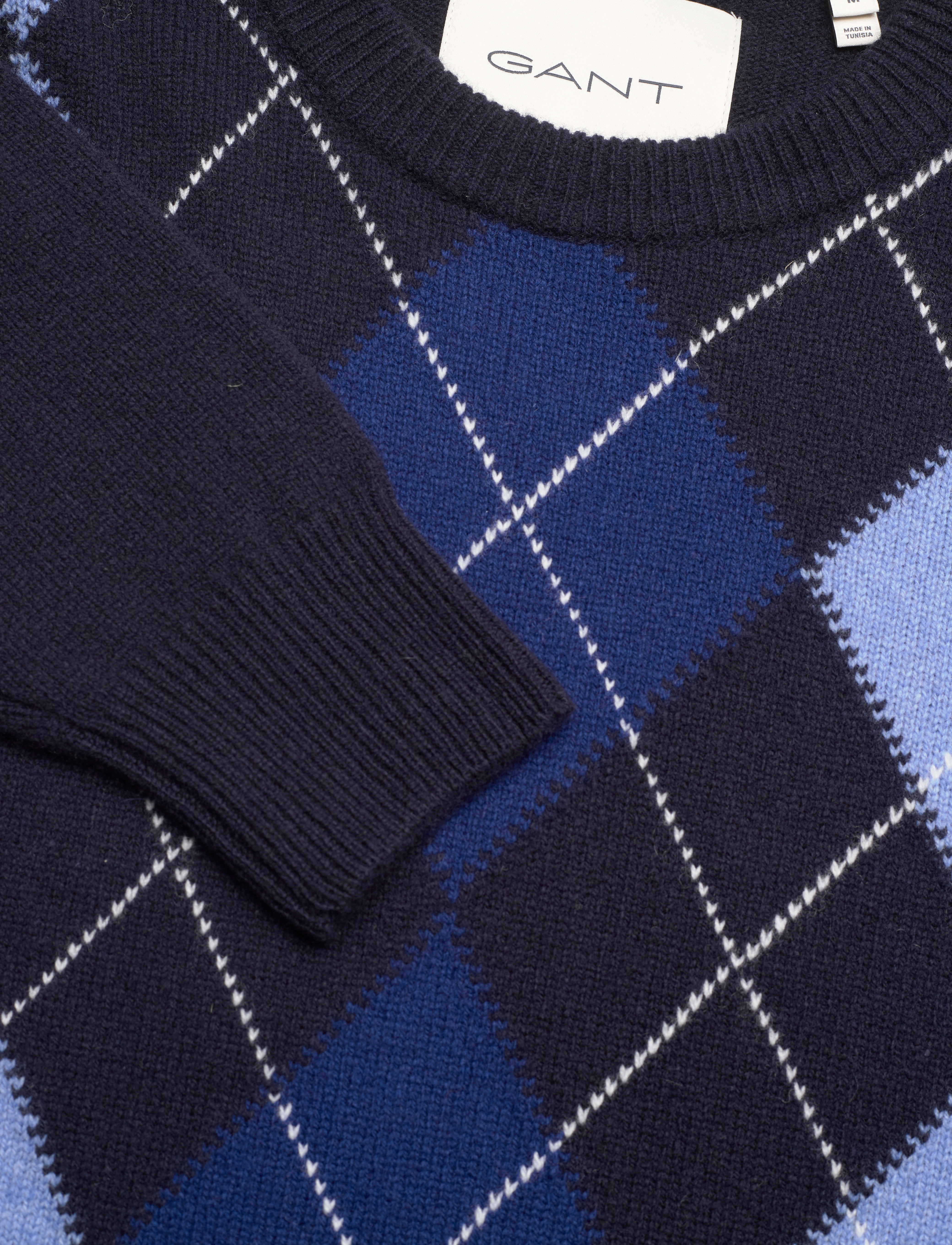GANT - ARGYLE C- NECK - evening blue - 2