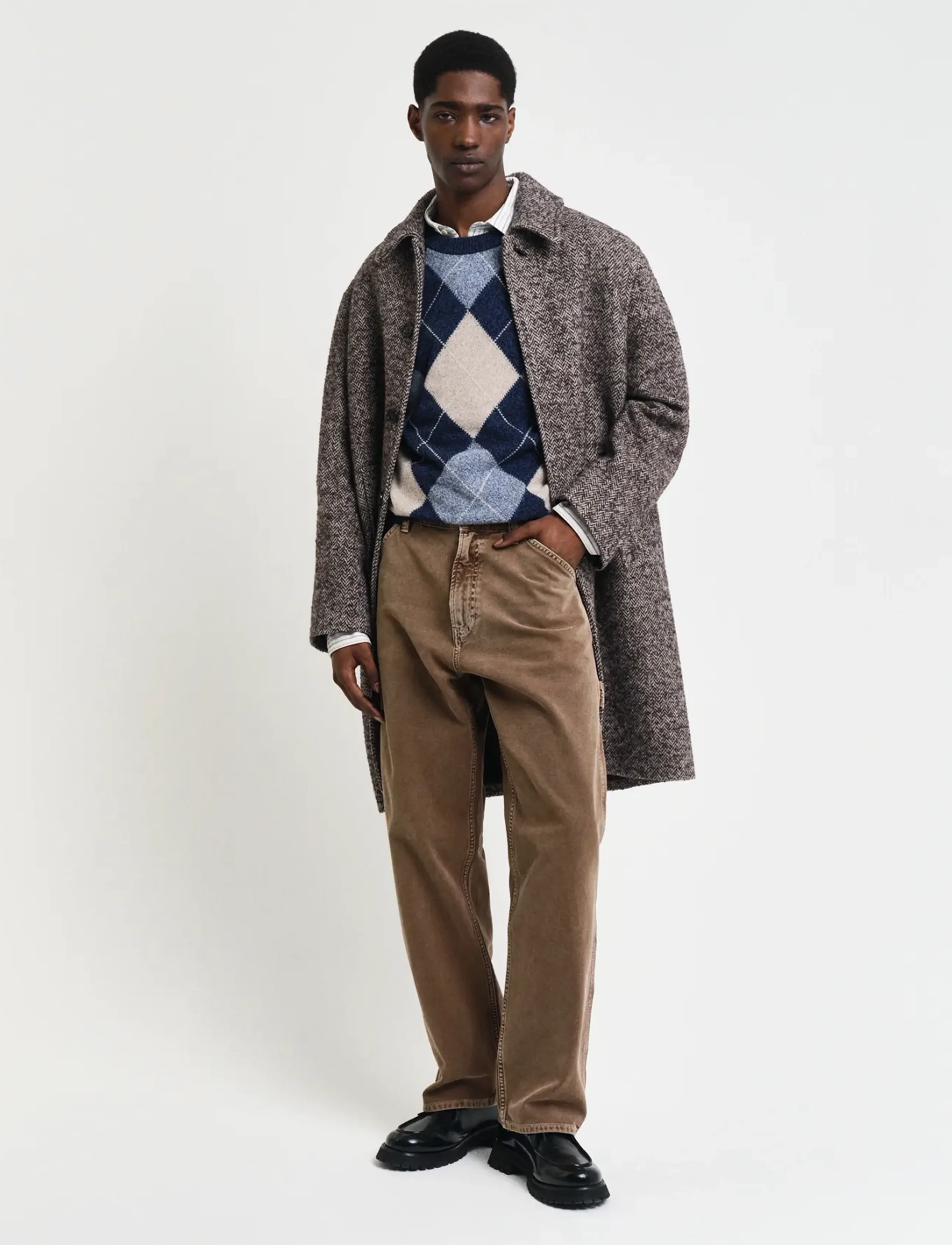 GANT - ARGYLE C-NECK - evening blue - 5