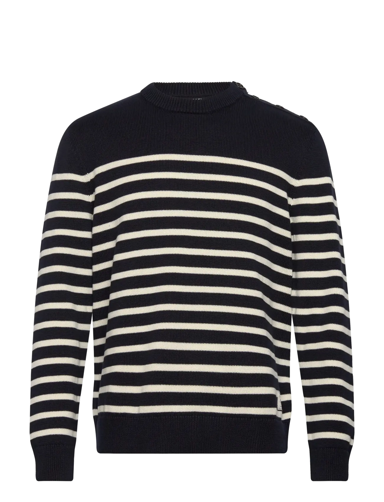 Gant STRIPED COTTON C-NECK - Neuleet - EVENING BLUE / navy