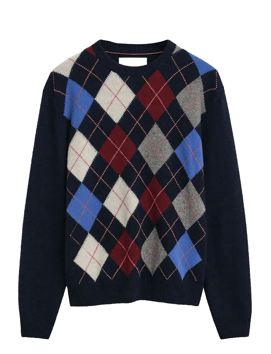 Gant - ARGYLE C-NECK - dark navy melange - 1