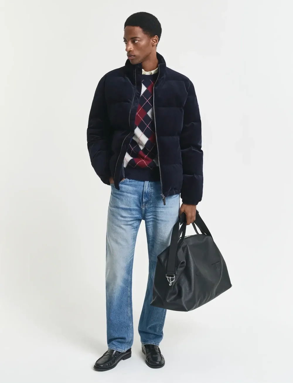 GANT - ARGYLE C-NECK - rund hals - dark navy melange - 4