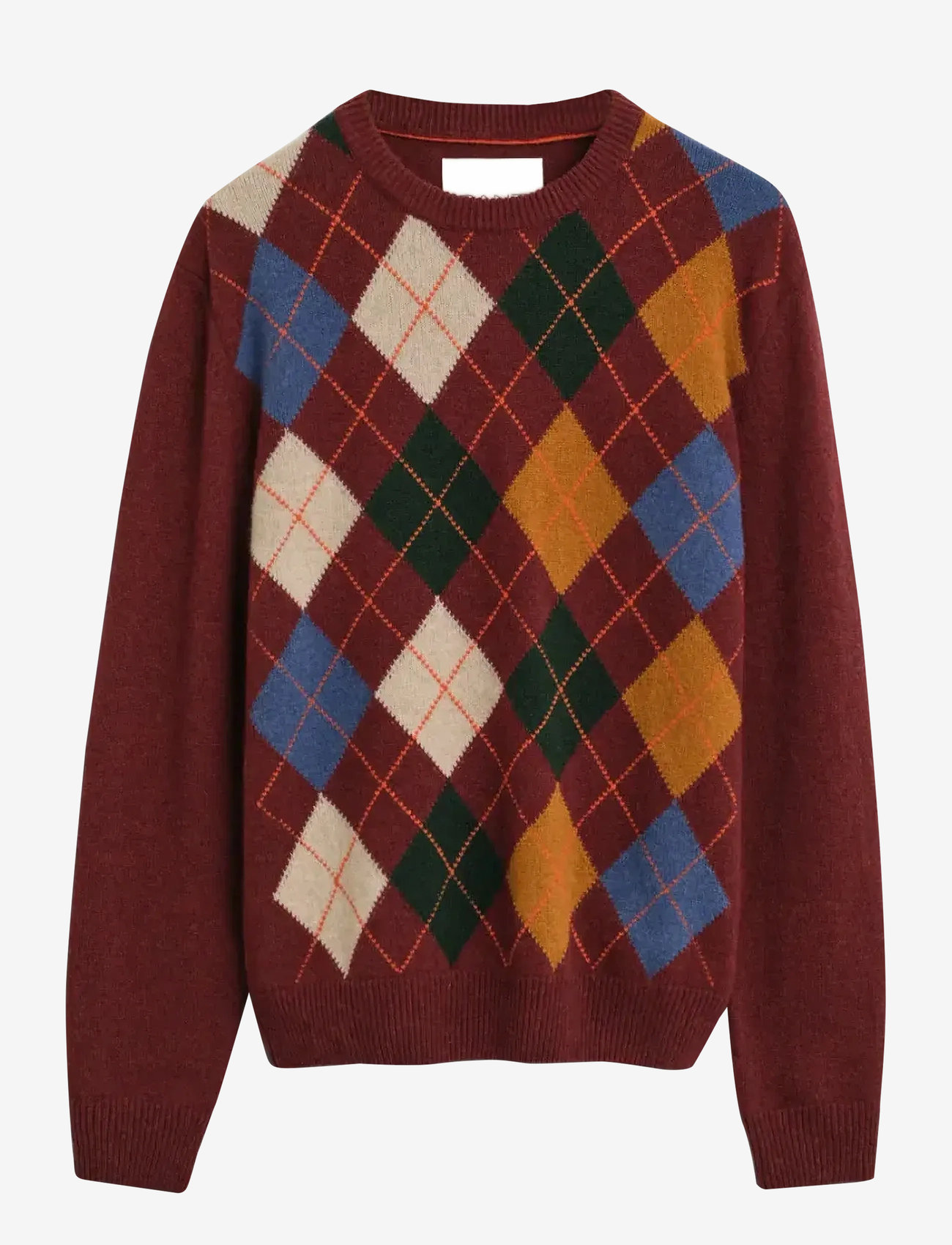 GANT - ARGYLE C-NECK - Ümmarguse kaelusega kudumid - winter wine - 1