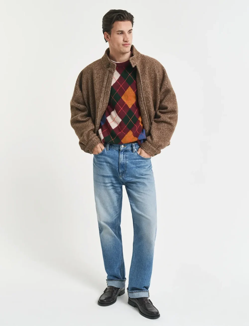 GANT - ARGYLE C-NECK - rundhals - winter wine - 4